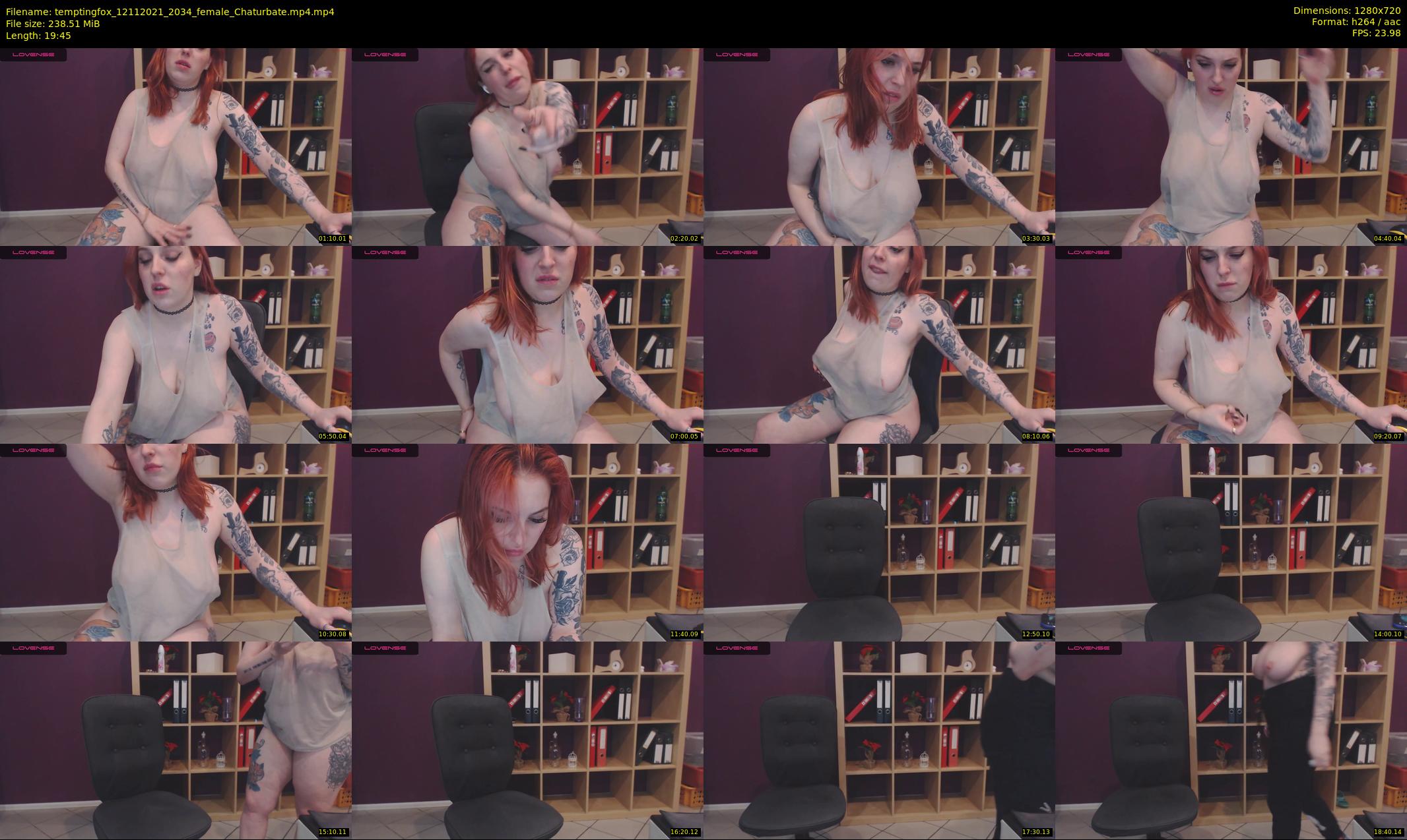 temptingfox — 20 minute Chaturbate female cam show recording, 720p, Nov 12, 2021