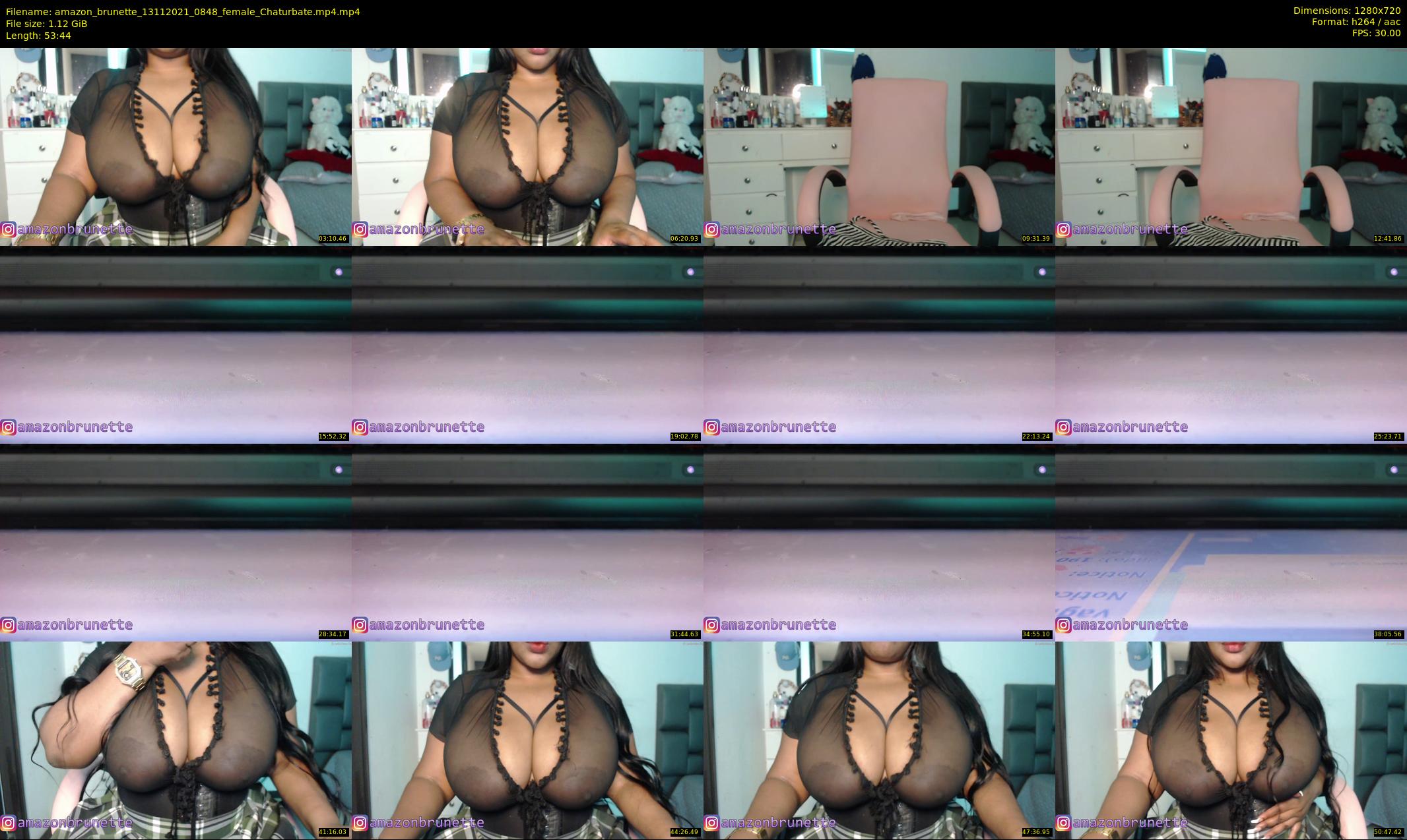amazon_brunette — 54 minute Chaturbate female cam show recording, 720p, Nov 13, 2021