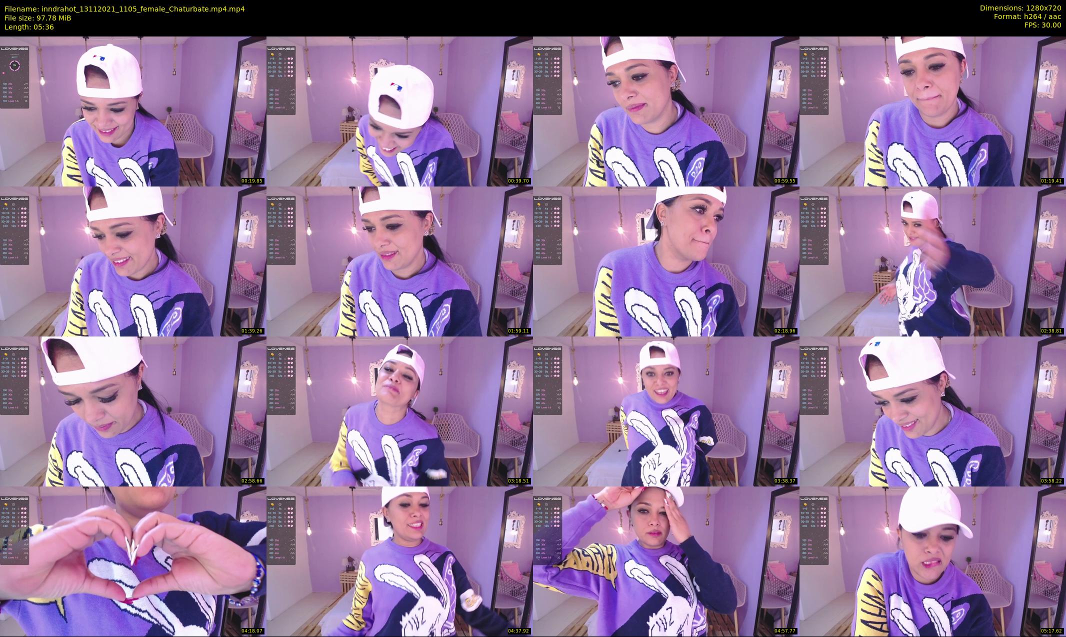 inndrahot — 6 minute Chaturbate female cam show recording, 720p, Nov 13, 2021