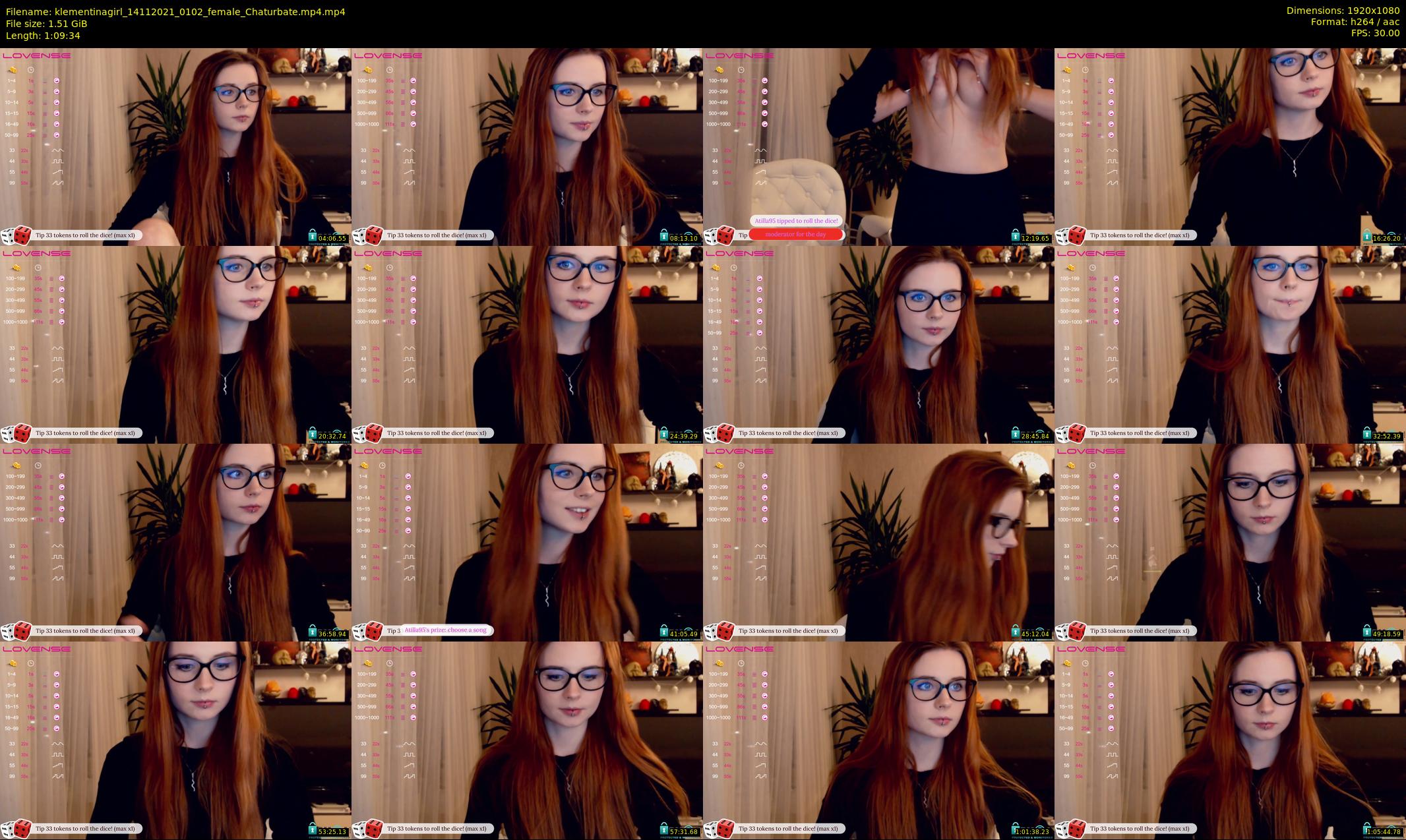 klementinagirl — 70 minute Chaturbate female cam show recording, 1080p, Nov 14, 2021