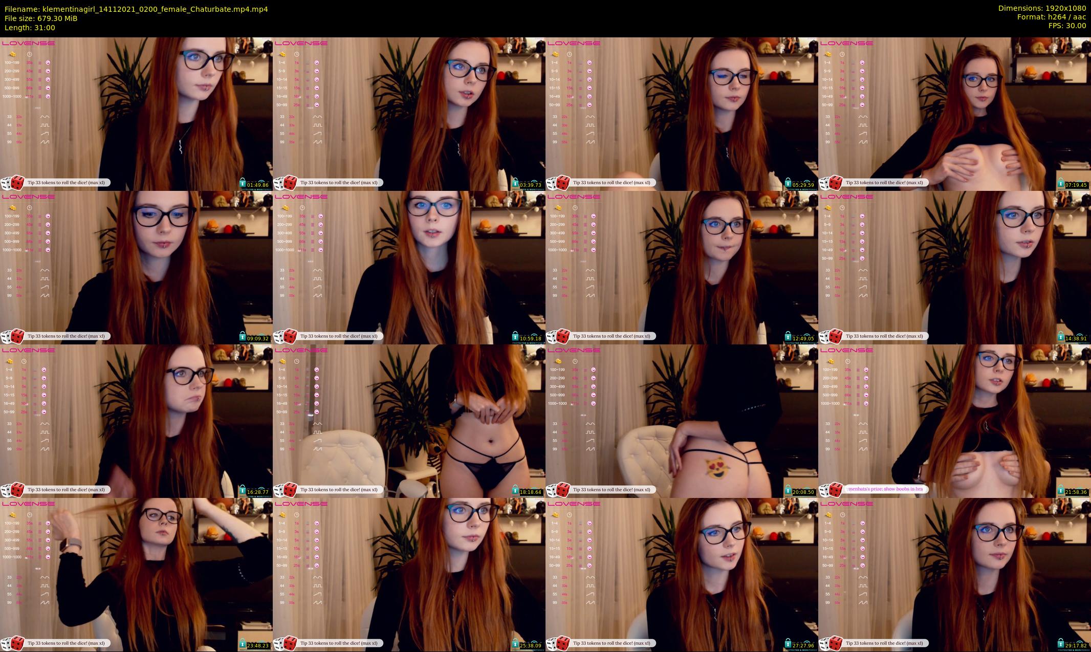 klementinagirl — 31 minute Chaturbate female cam show recording, 1080p, Nov 14, 2021