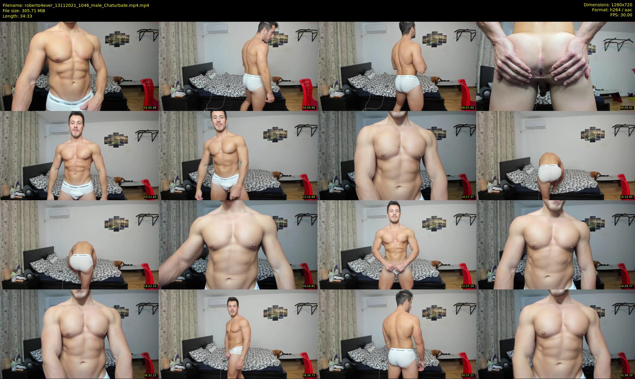roberto4ever — 35 minute Chaturbate male cam show recording, 720p, Nov 13, 2021