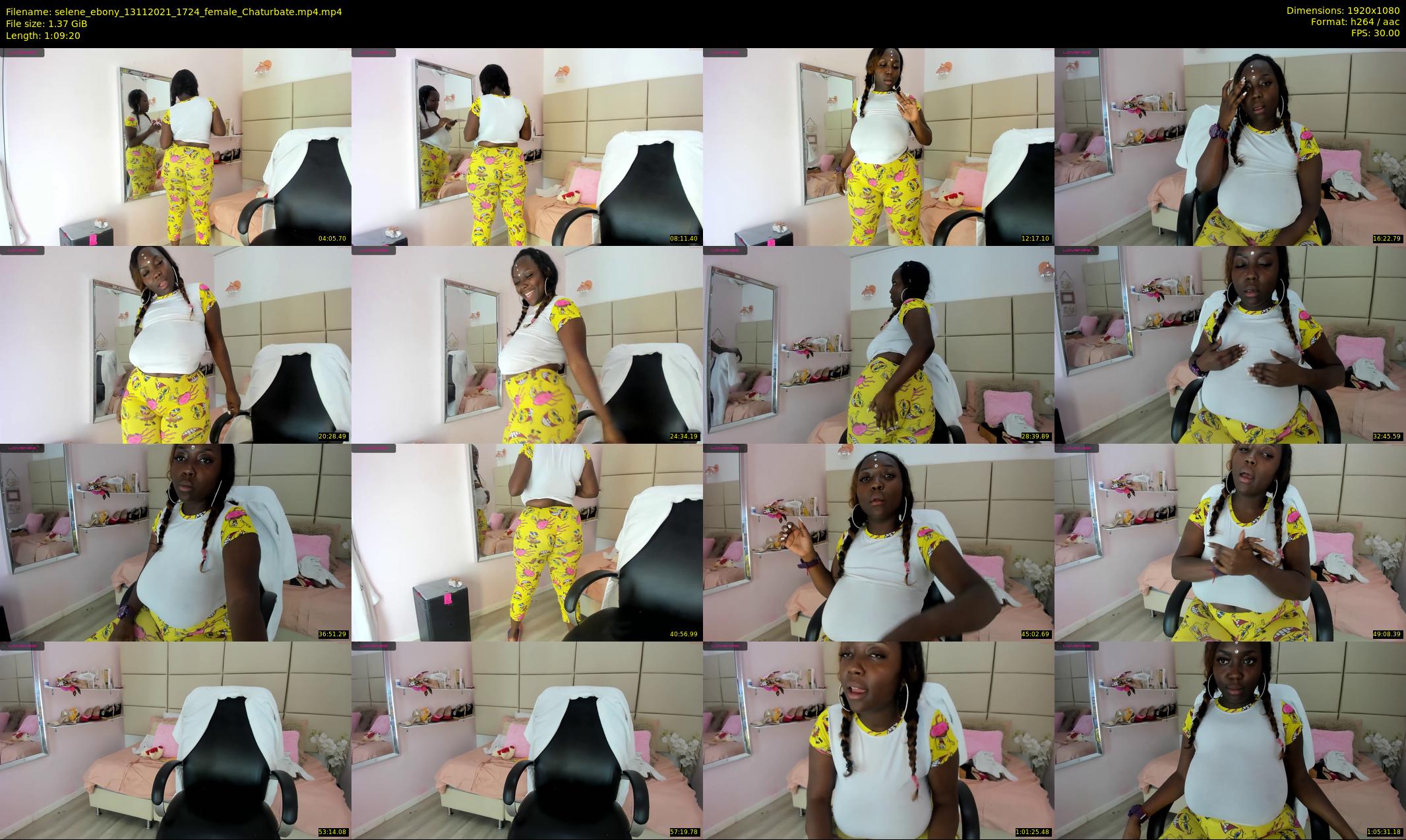 selene_ebony — 70 minute Chaturbate female cam show recording, 1080p, Nov 13, 2021