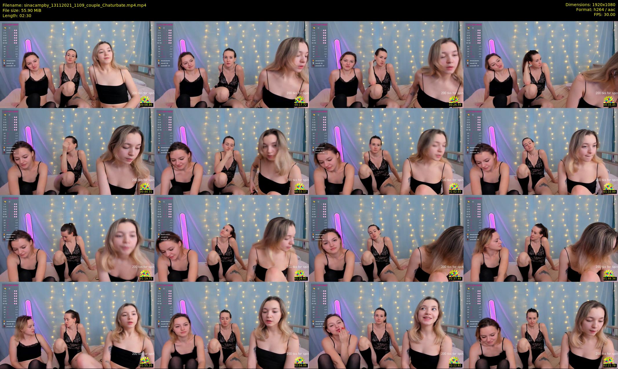 sinacampby — 3 minute Chaturbate couple cam show recording, 1080p, Nov 13, 2021
