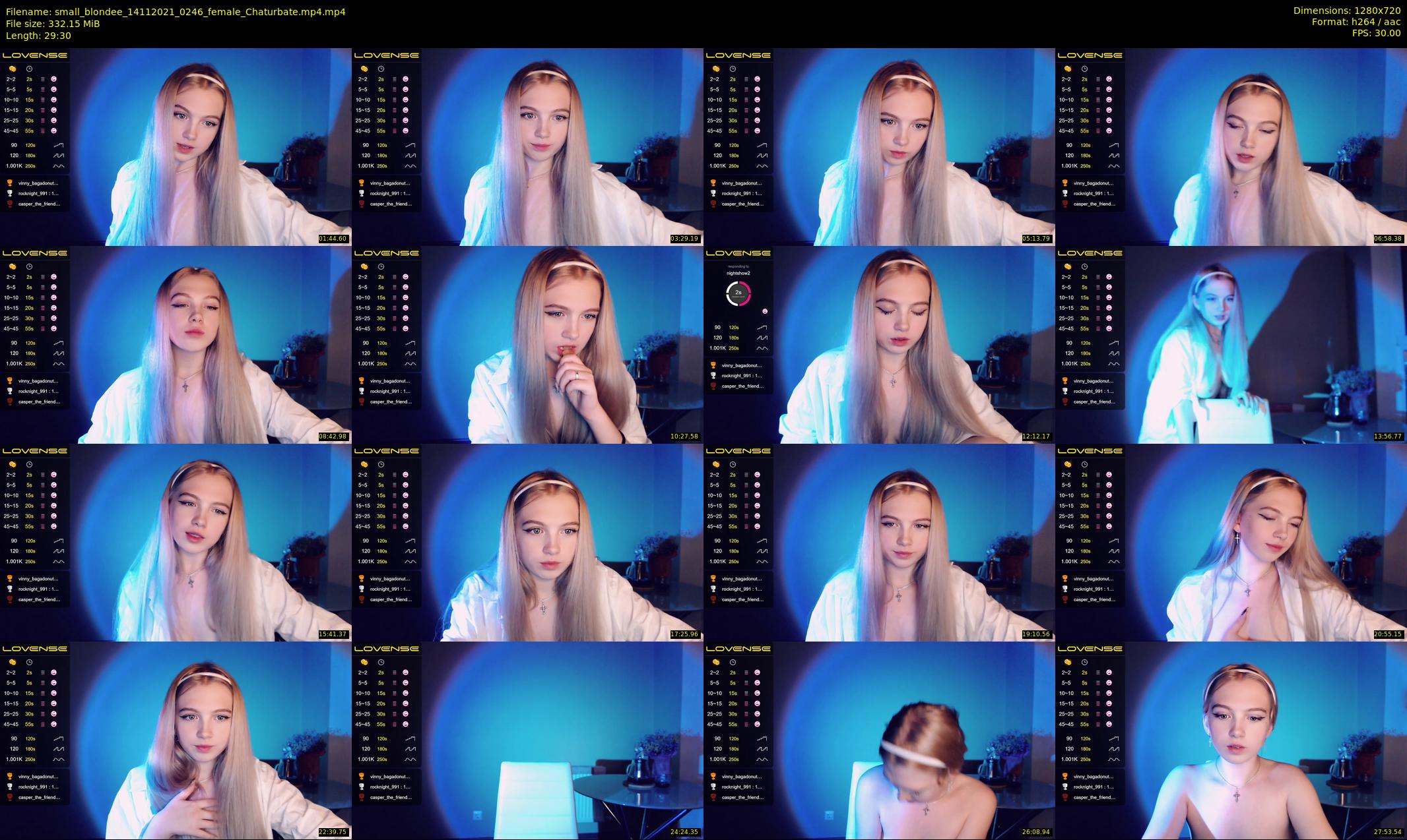 small_blondee — 30 minute Chaturbate female cam show recording, 720p, Nov 14, 2021