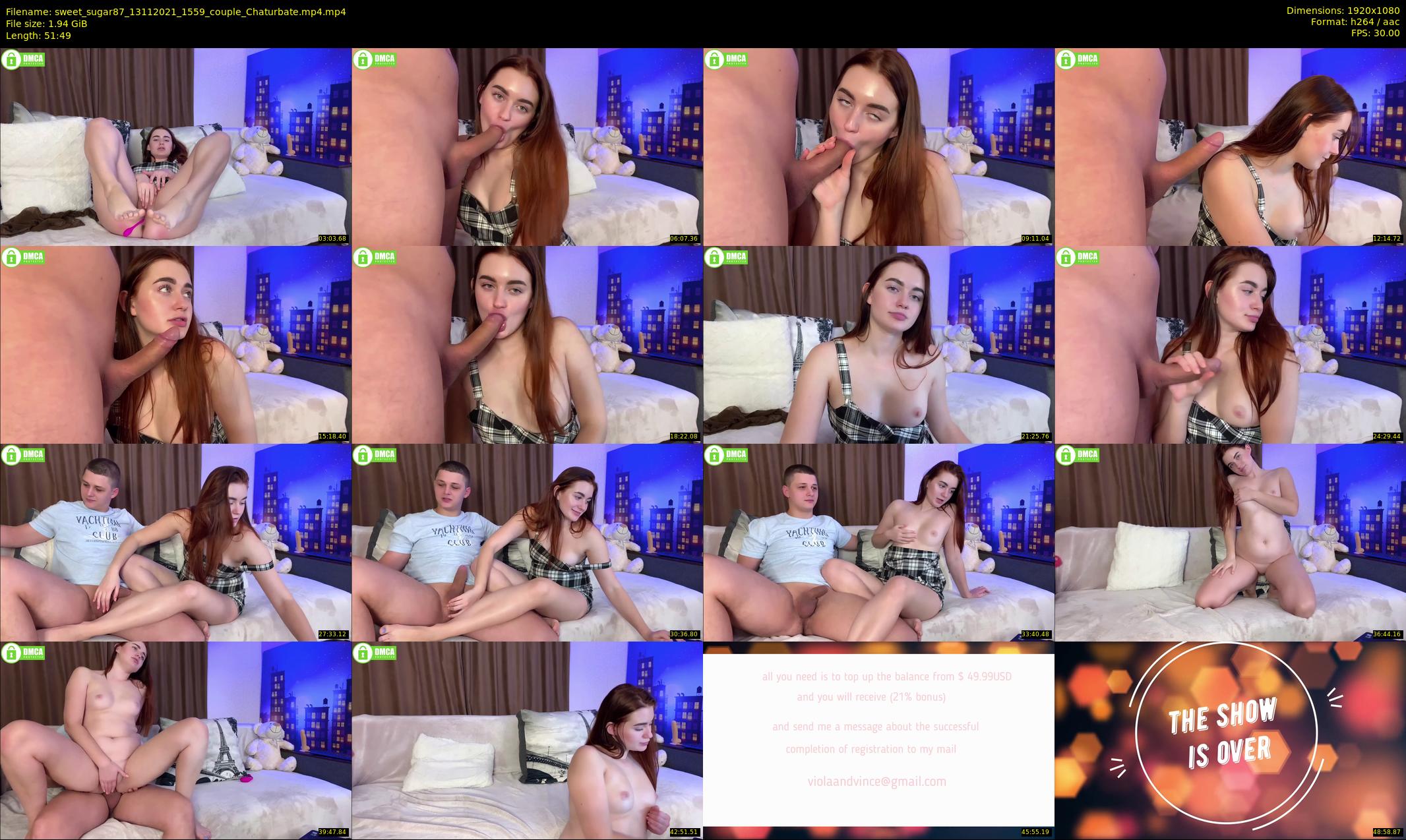 sweet_sugar87 — 52 minute Chaturbate couple cam show recording, 1080p, Nov 13, 2021