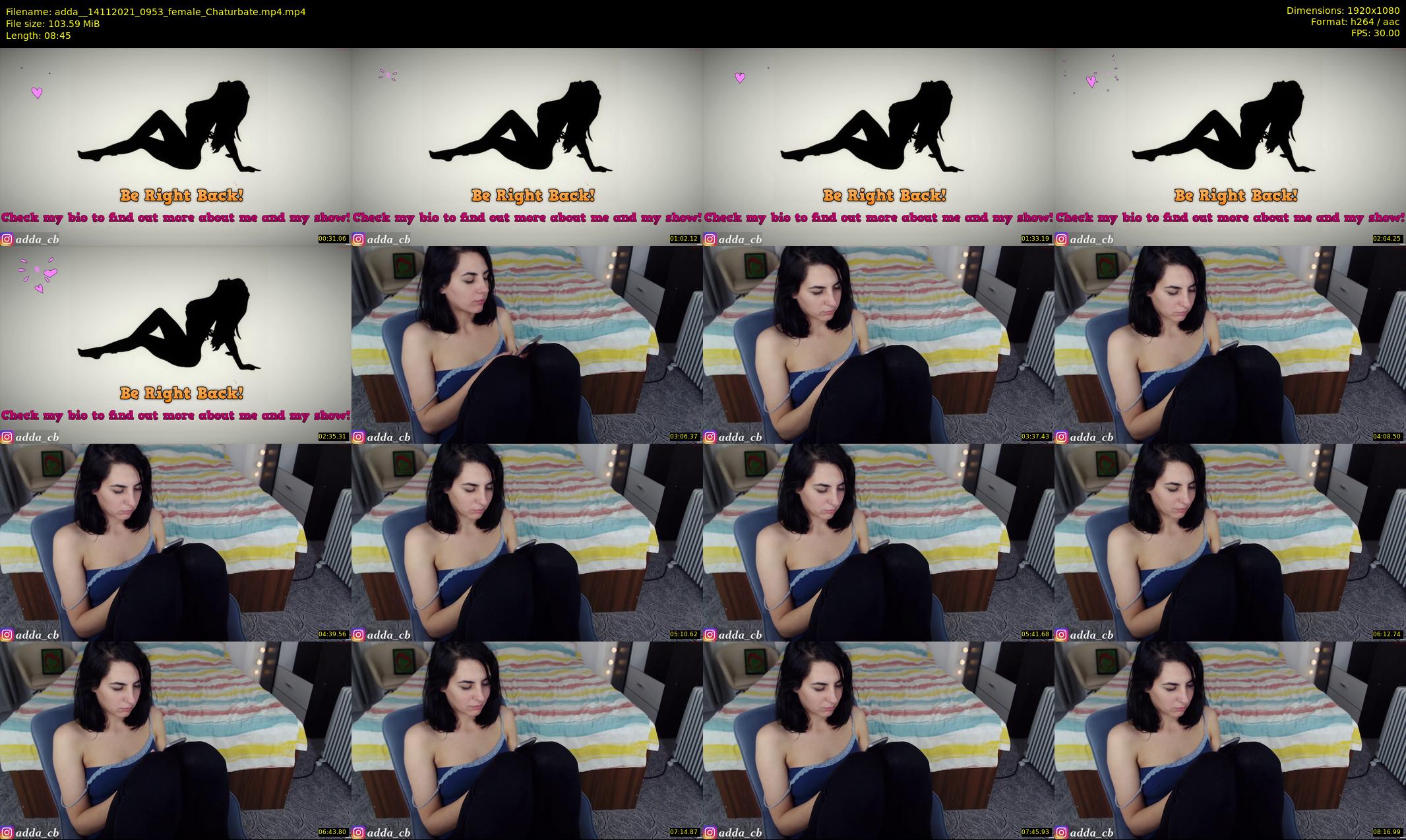 adda_ — 9 minute Chaturbate female cam show recording, 1080p, Nov 14, 2021