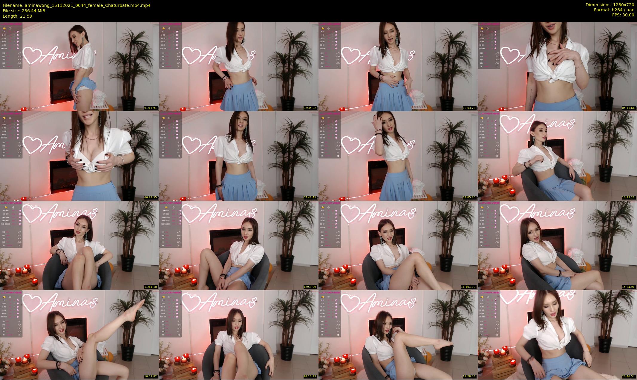 aminawong — 22 minute Chaturbate female cam show recording, 720p, Nov 15, 2021