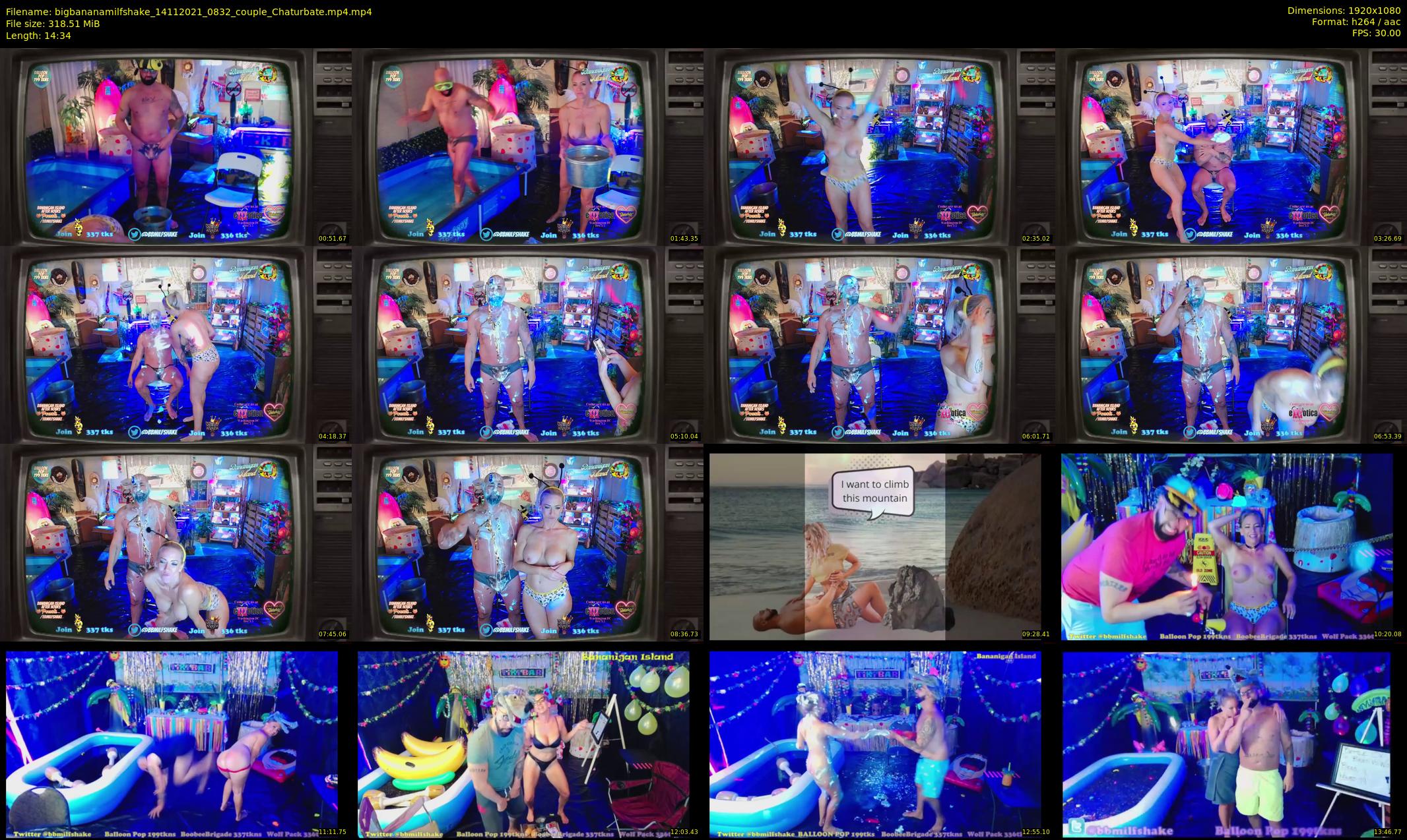 bigbananamilfshake — 15 minute Chaturbate couple cam show recording, 1080p, Nov 14, 2021