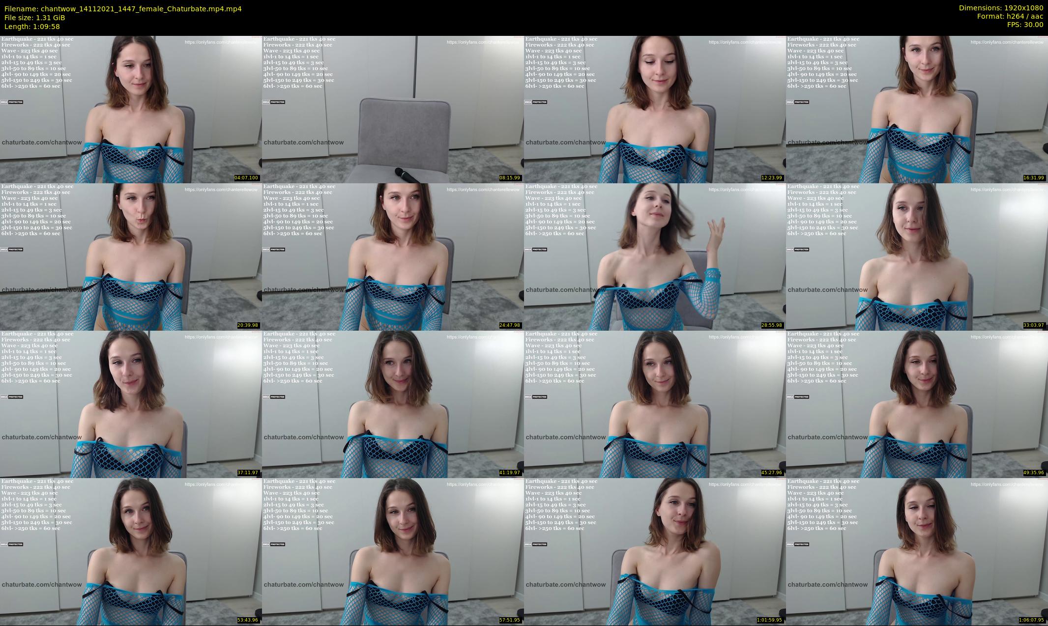 chantwow — 70 minute Chaturbate female cam show recording, 1080p, Nov 14, 2021