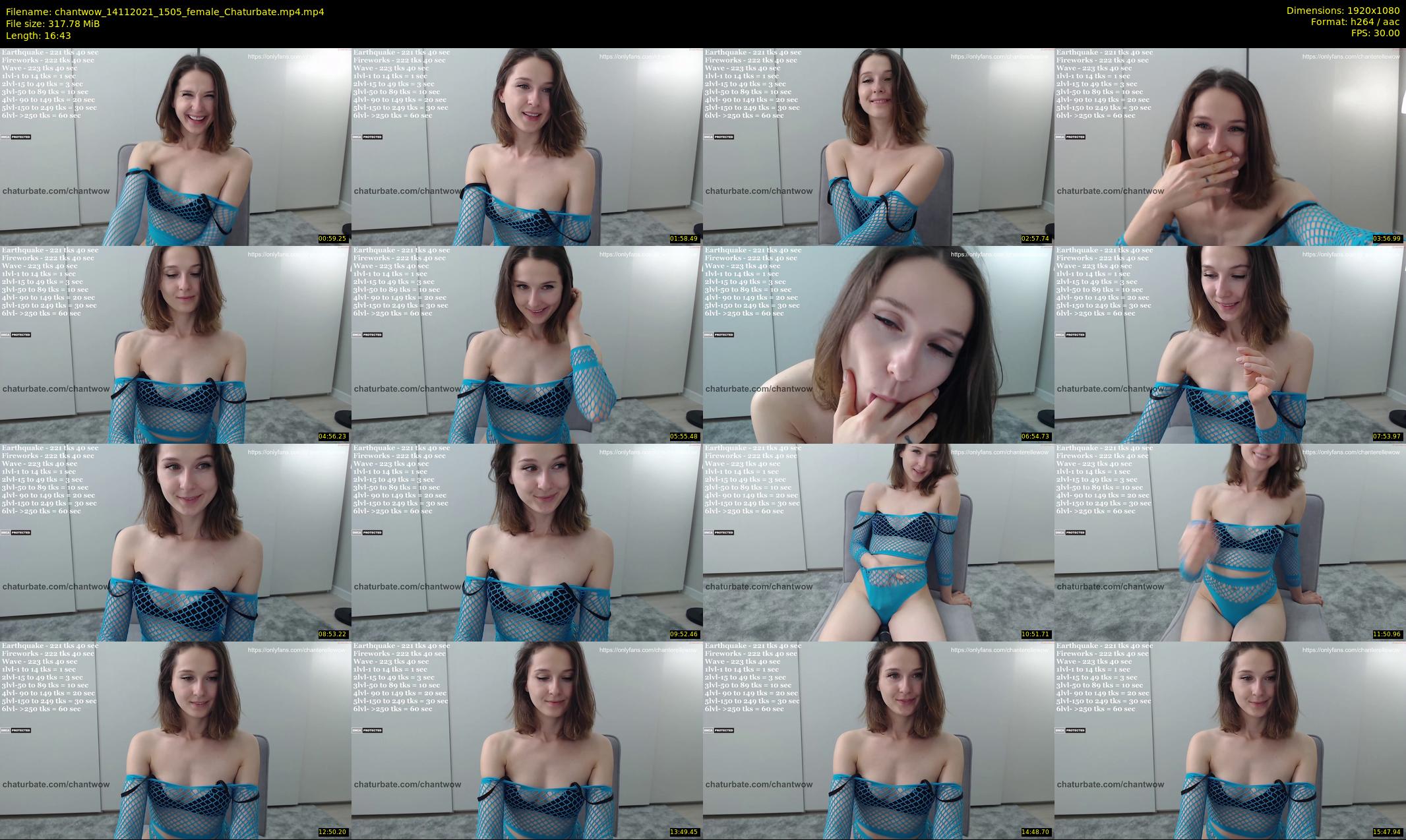 chantwow — 17 minute Chaturbate female cam show recording, 1080p, Nov 14, 2021
