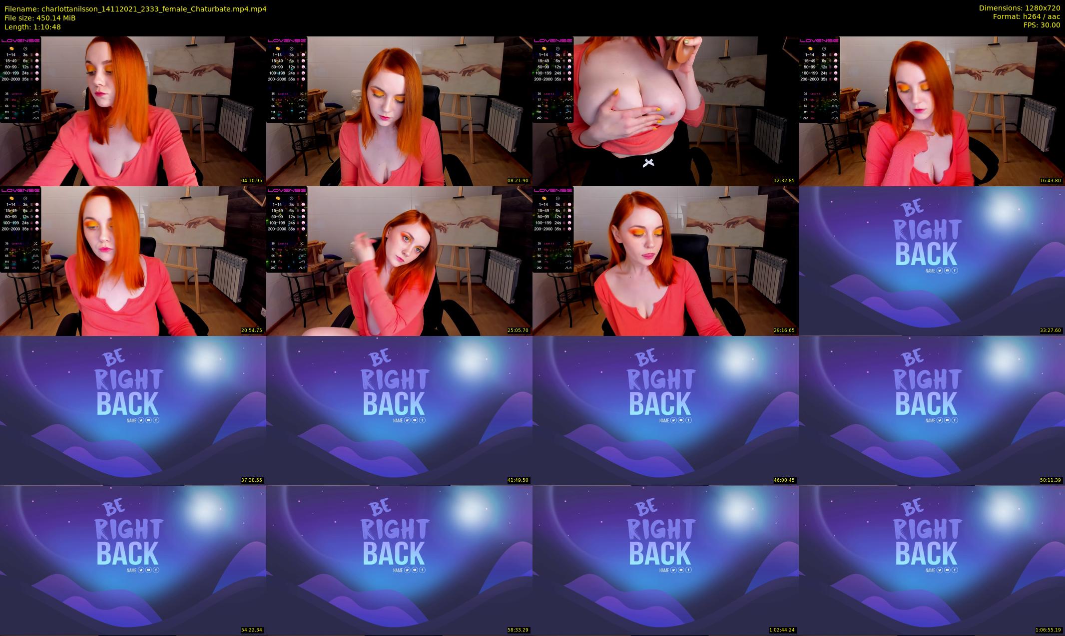charlottanilsson — 71 minute Chaturbate female cam show recording, 720p, Nov 14, 2021