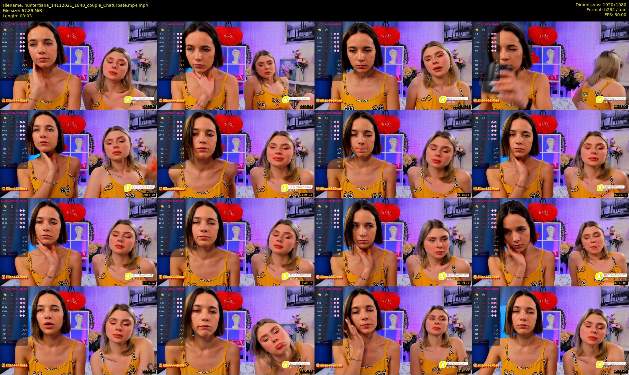 huntertiana — 4 minute Chaturbate female cam show recording, 1080p, Nov 14, 2021
