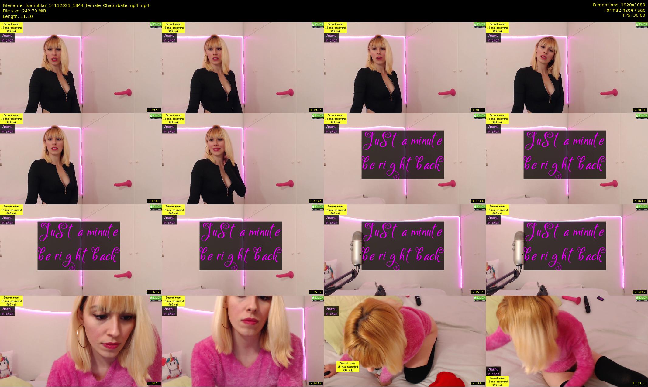islanublar — 12 minute Chaturbate female cam show recording, 1080p, Nov 14, 2021