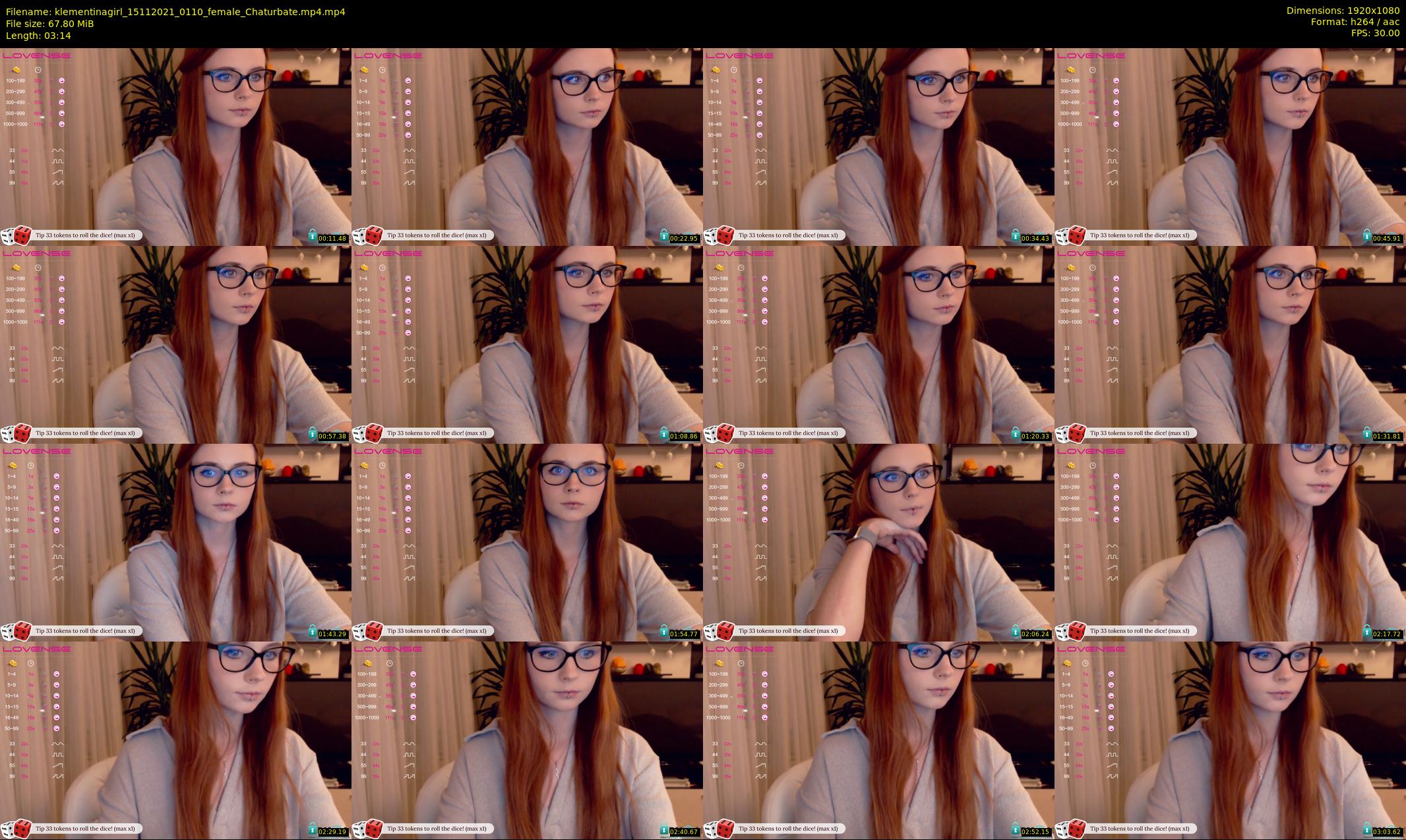 klementinagirl — 4 minute Chaturbate female cam show recording, 1080p, Nov 15, 2021