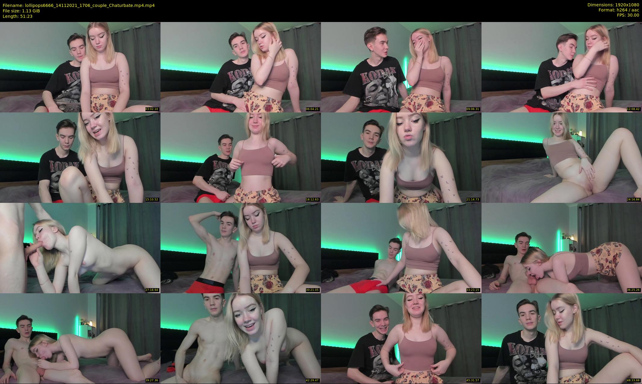 lollipops6666 — 52 minute Chaturbate couple cam show recording, 1080p, Nov 14, 2021