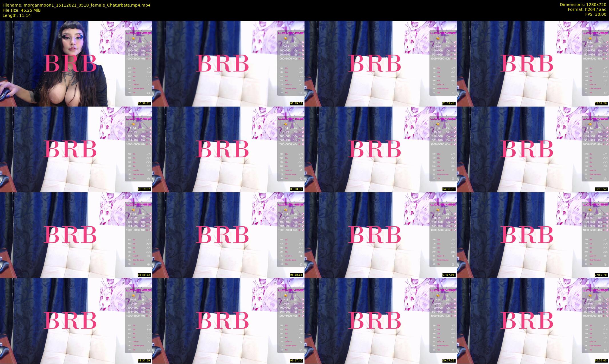 morganmoon1 — 12 minute Chaturbate female cam show recording, 720p, Nov 15, 2021