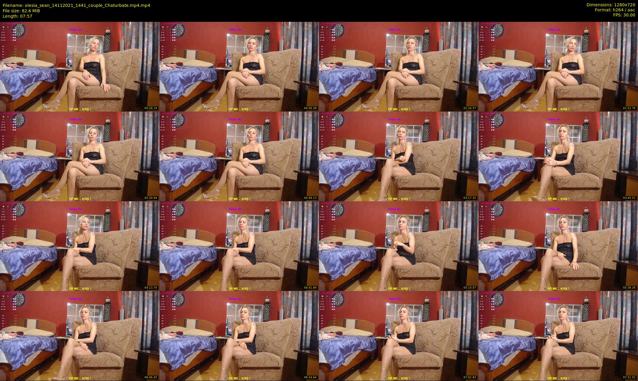 olesia_sean — 8 minute Chaturbate couple cam show recording, 720p, Nov 14, 2021