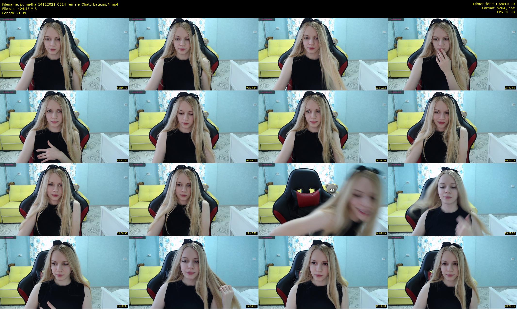 puma4ka — 22 minute Chaturbate female cam show recording, 1080p, Nov 14, 2021