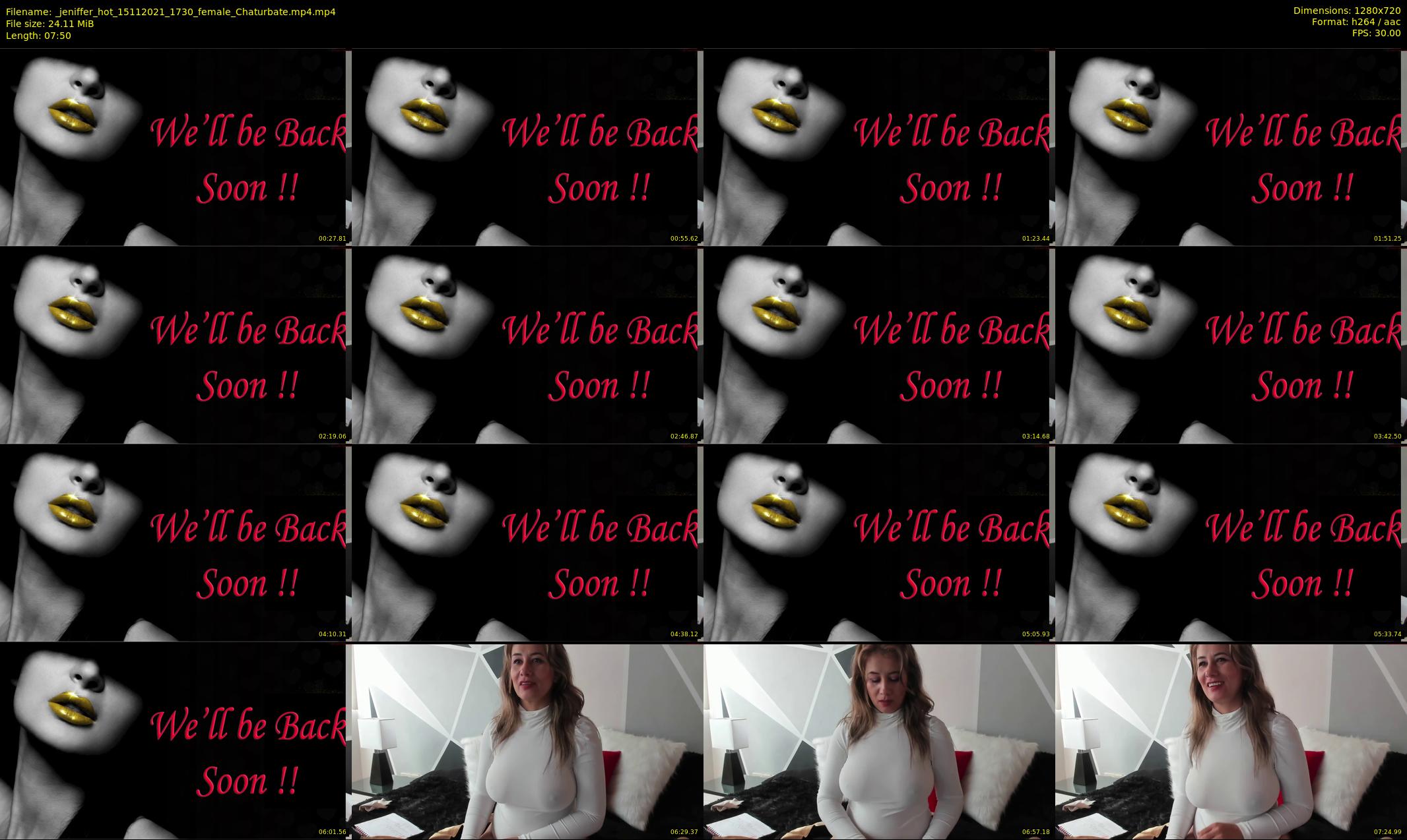 _jeniffer_hot — 8 minute Chaturbate female cam show recording, 720p, Nov 15, 2021