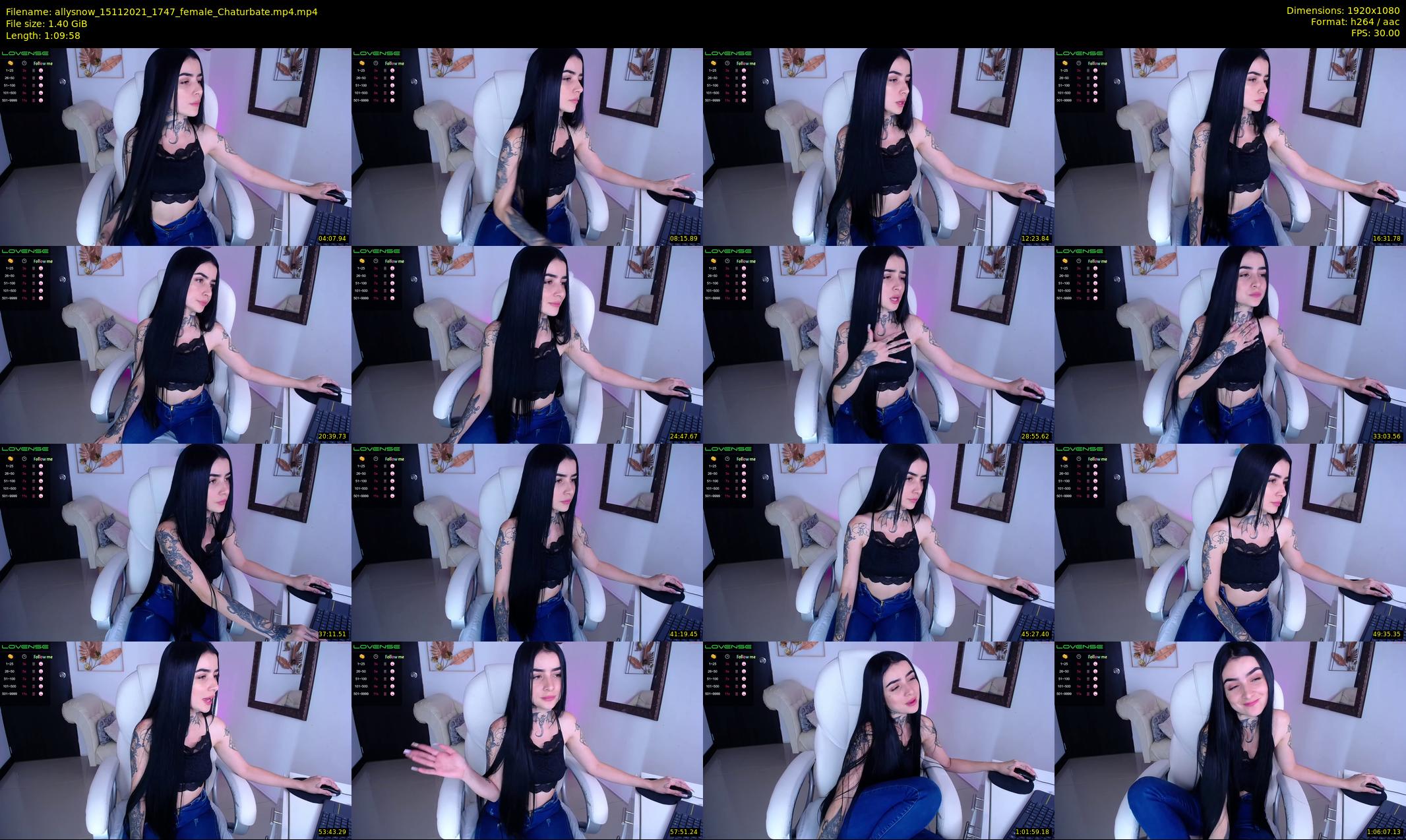 allysnow — 70 minute Chaturbate female cam show recording, 1080p, Nov 15, 2021