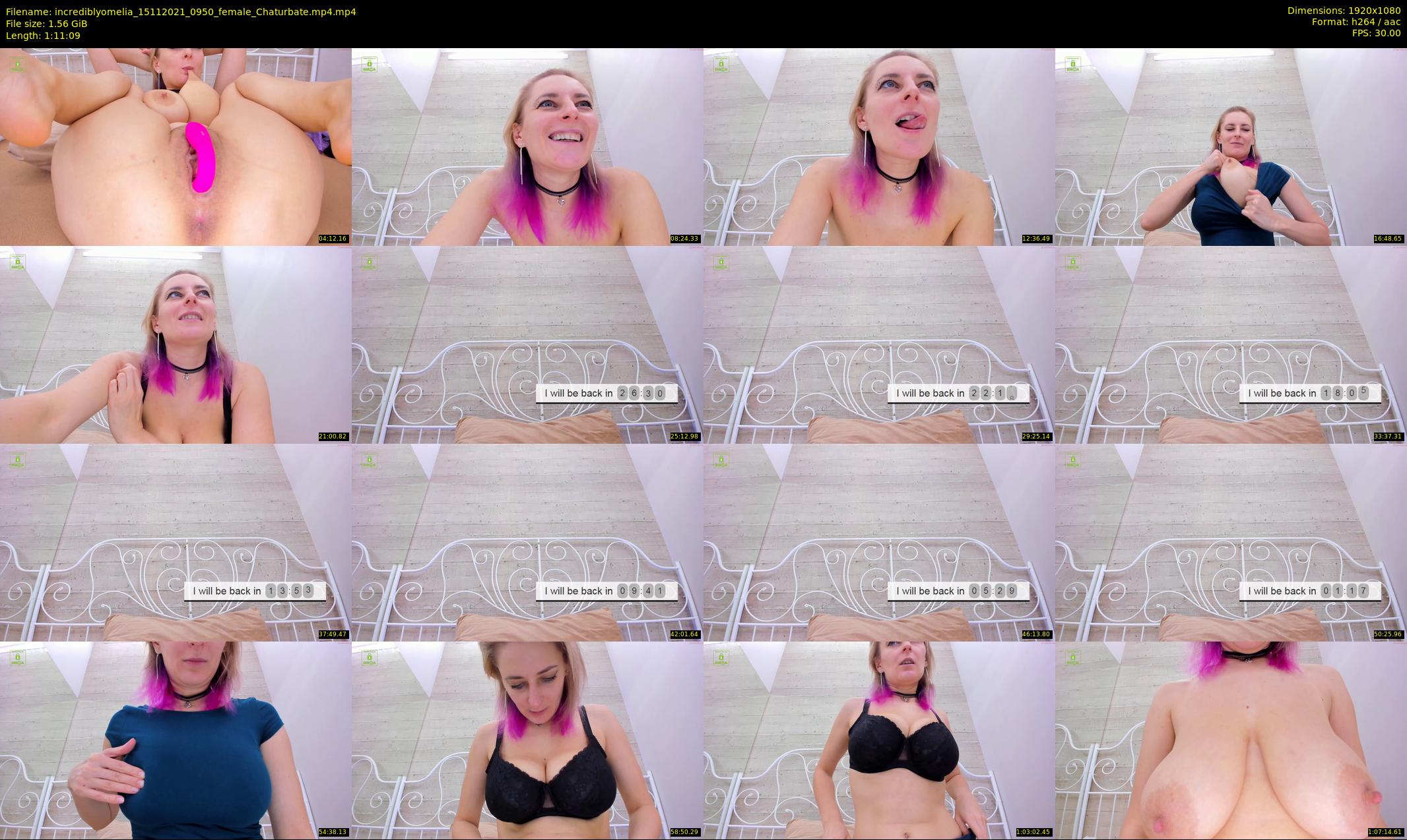 incrediblyomelia — 72 minute Chaturbate female cam show recording, 1080p, Nov 15, 2021