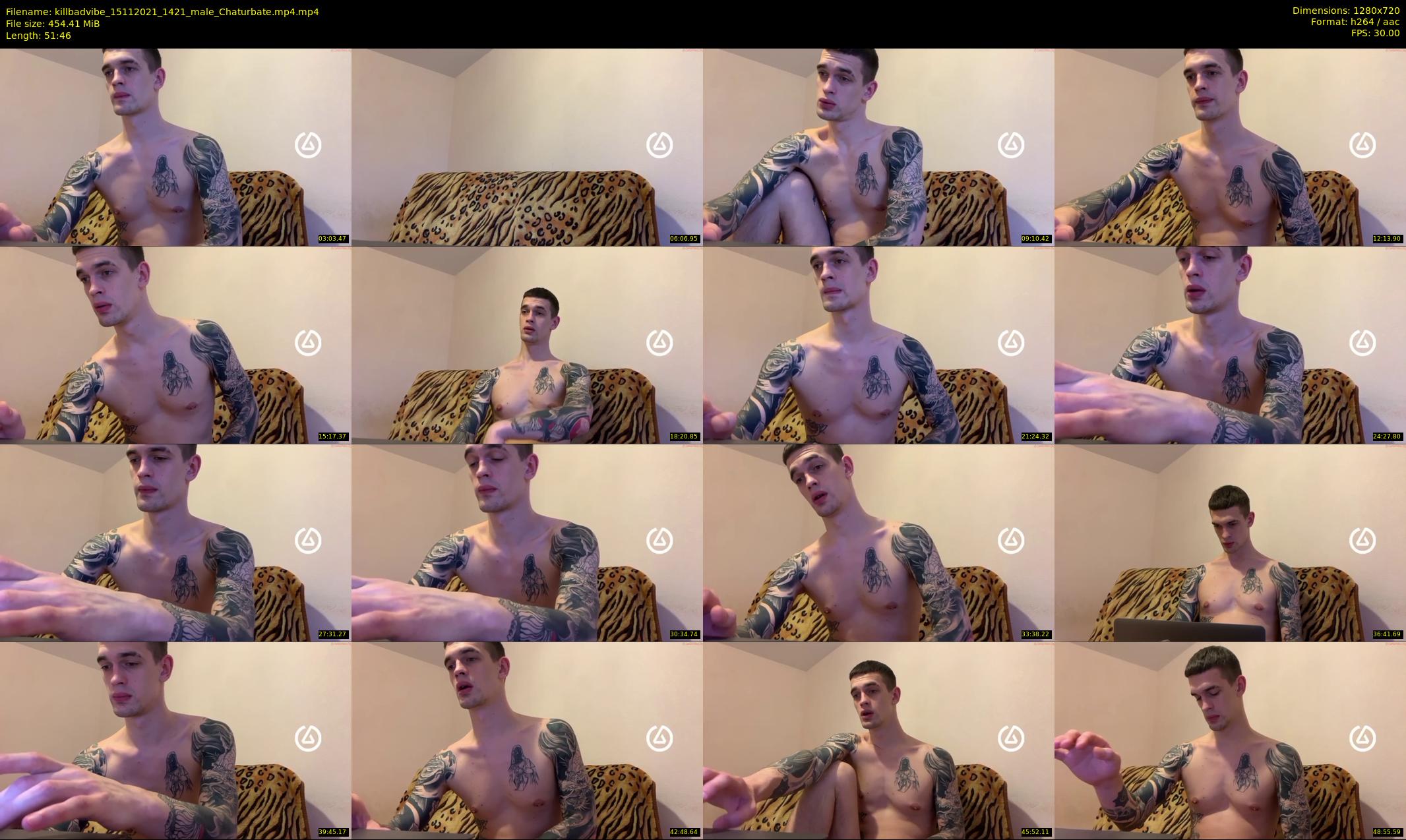 killbadvibe — 52 minute Chaturbate male cam show recording, 720p, Nov 15, 2021