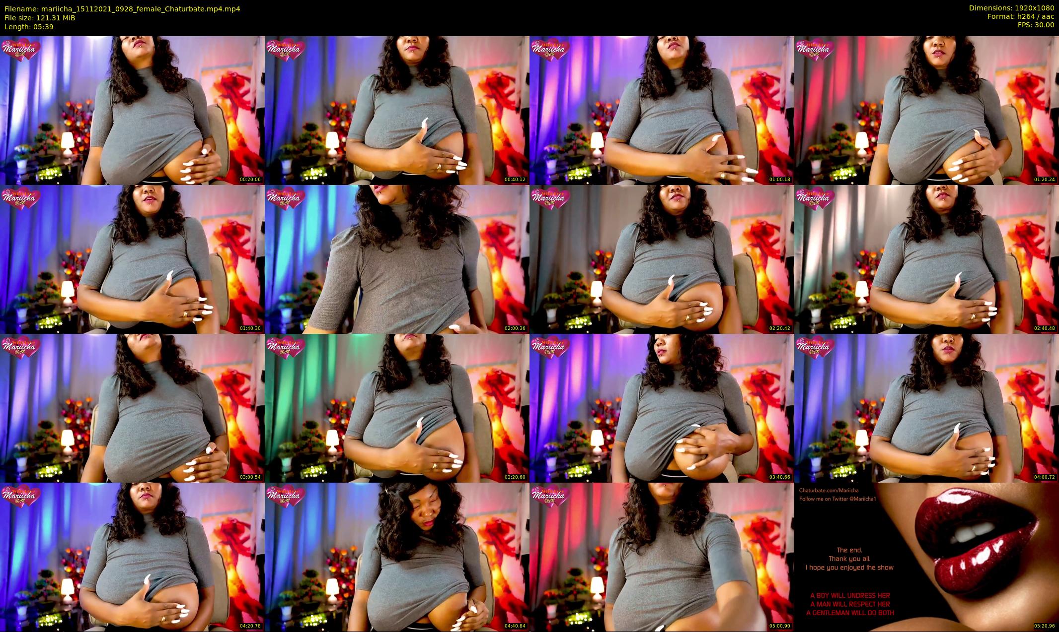 mariicha — 6 minute Chaturbate female cam show recording, 1080p, Nov 15, 2021