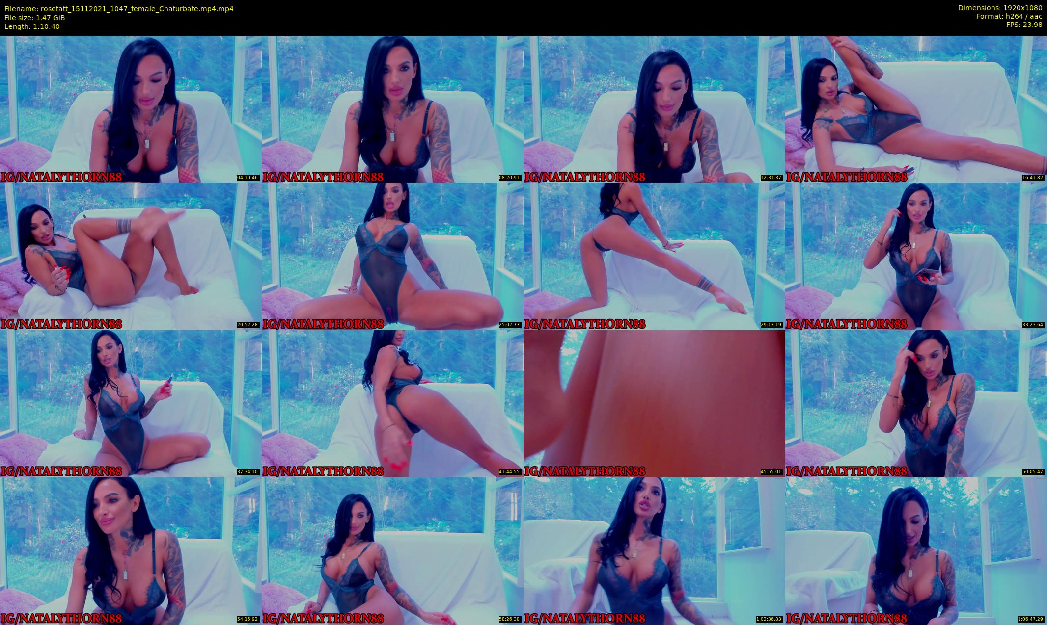 rosetatt — 71 minute Chaturbate female cam show recording, 1080p, Nov 15, 2021
