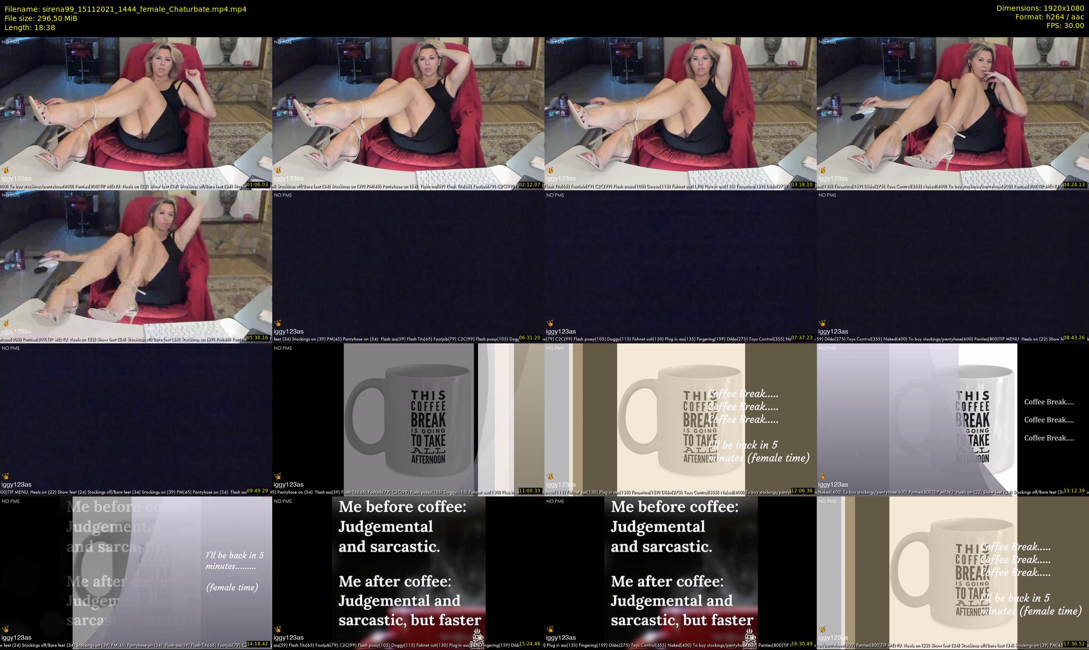 sirena99 — 19 minute Chaturbate female cam show recording, 1080p, Nov 15, 2021
