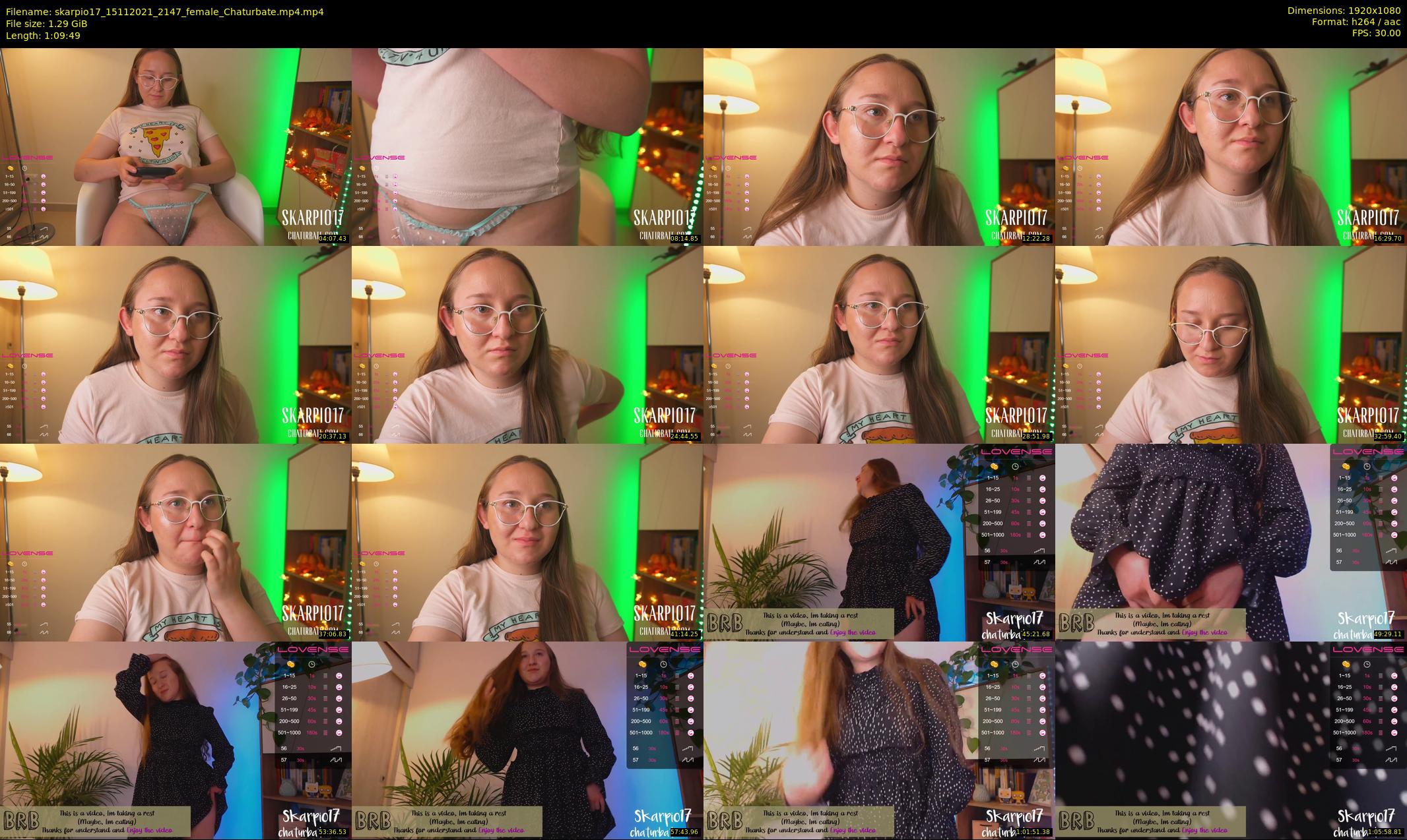 skarpio17 — 70 minute Chaturbate female cam show recording, 1080p, Nov 15, 2021
