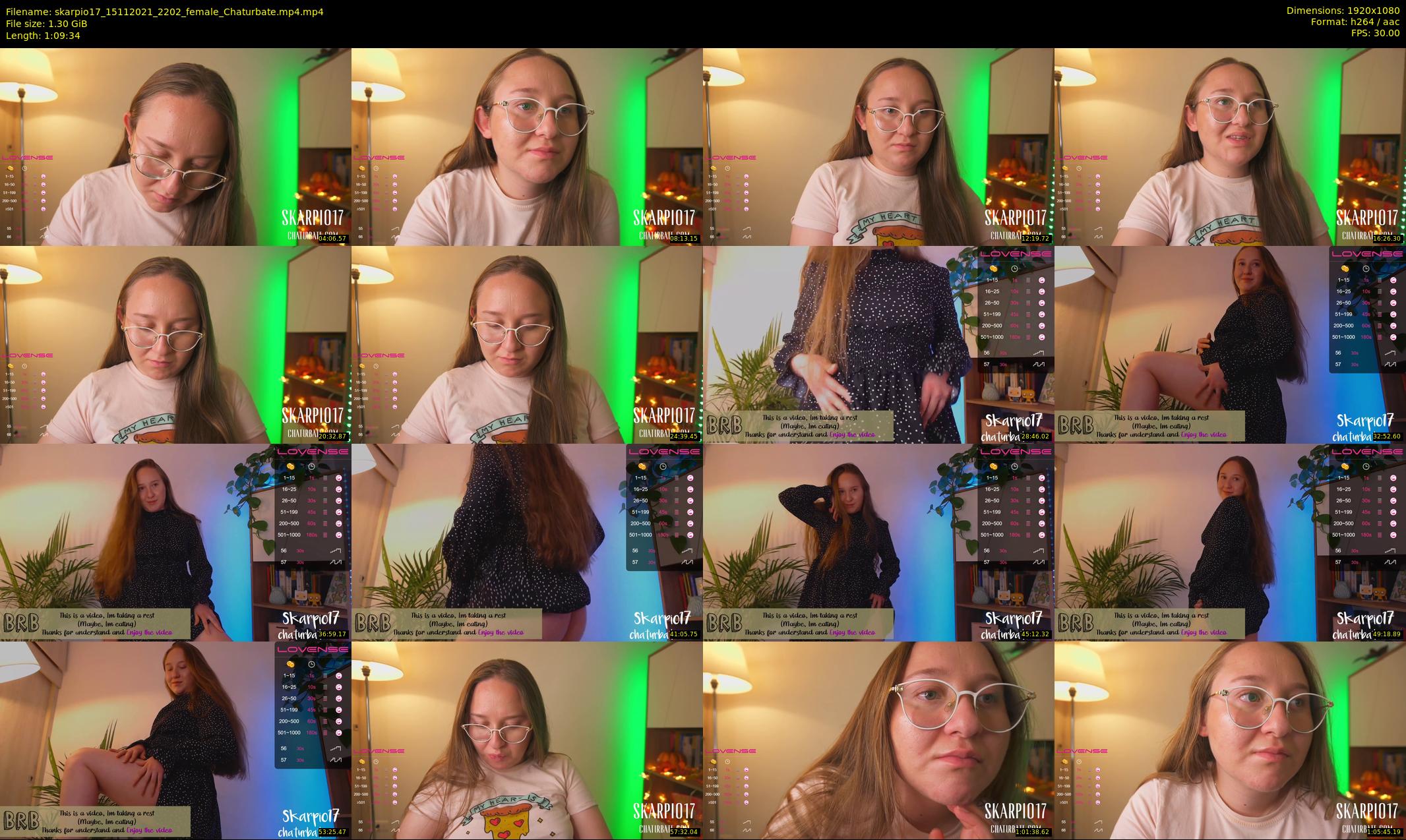 skarpio17 — 70 minute Chaturbate female cam show recording, 1080p, Nov 15, 2021