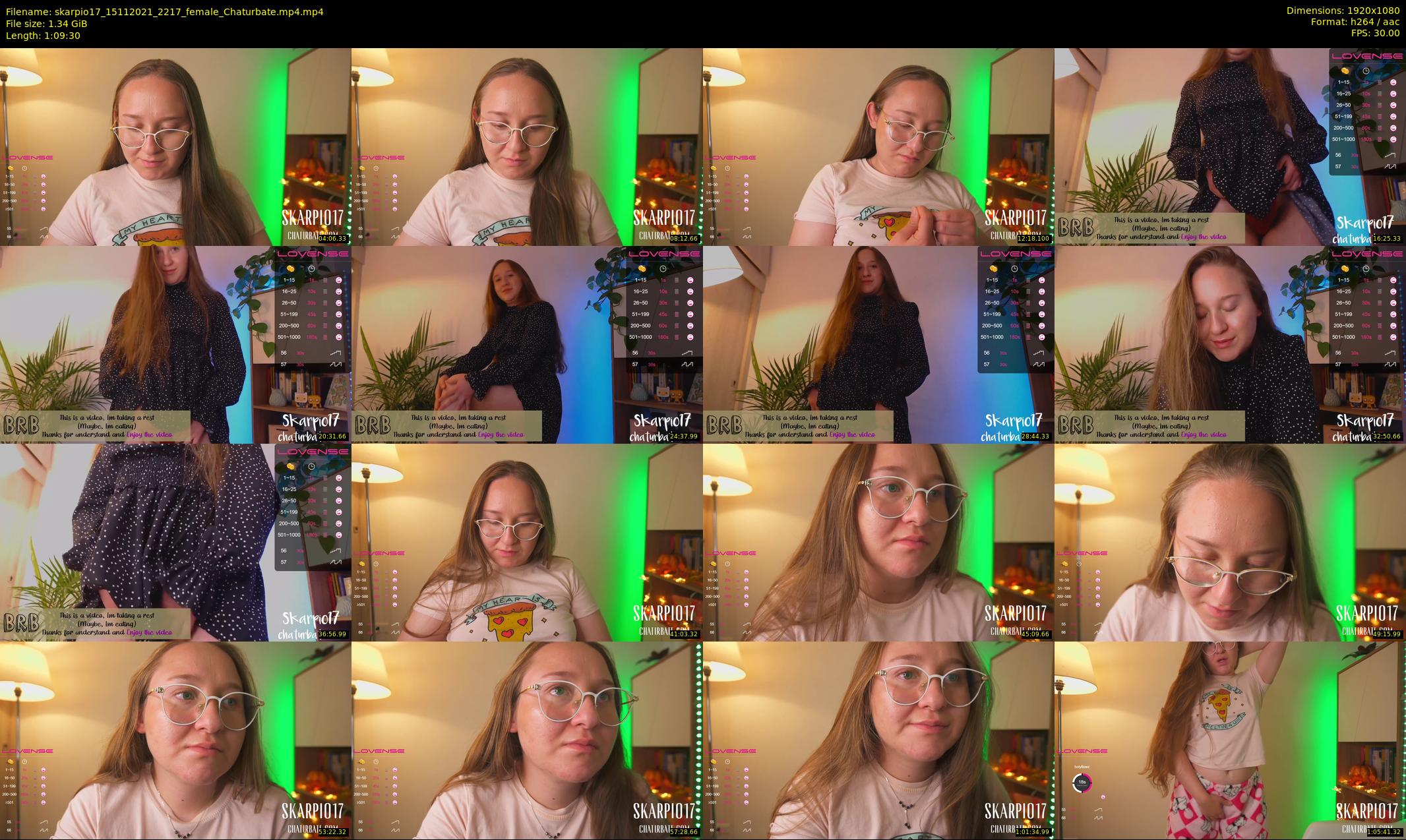 skarpio17 — 70 minute Chaturbate female cam show recording, 1080p, Nov 15, 2021