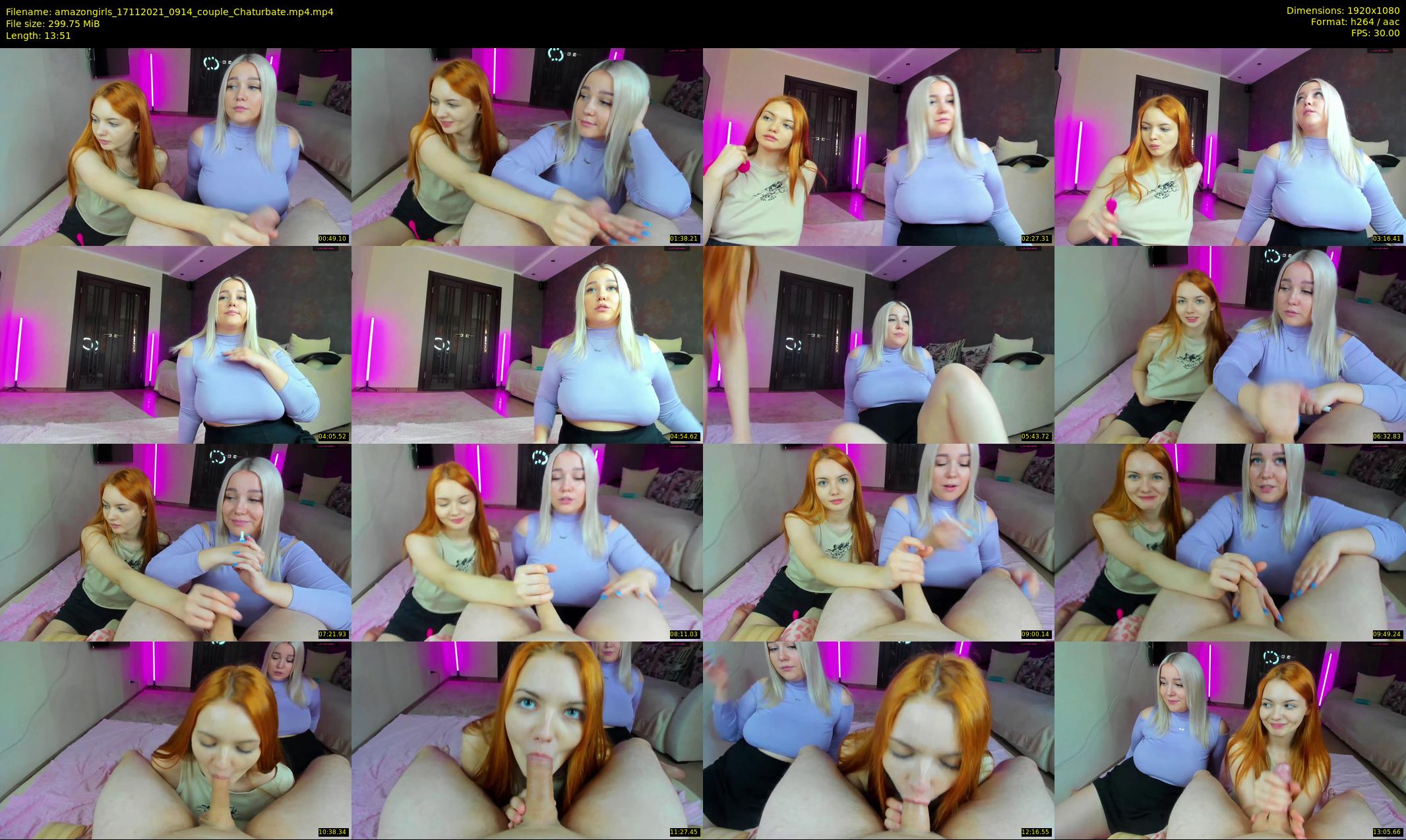 amazongirls — 14 minute Chaturbate couple cam show recording, 1080p, Nov 17, 2021