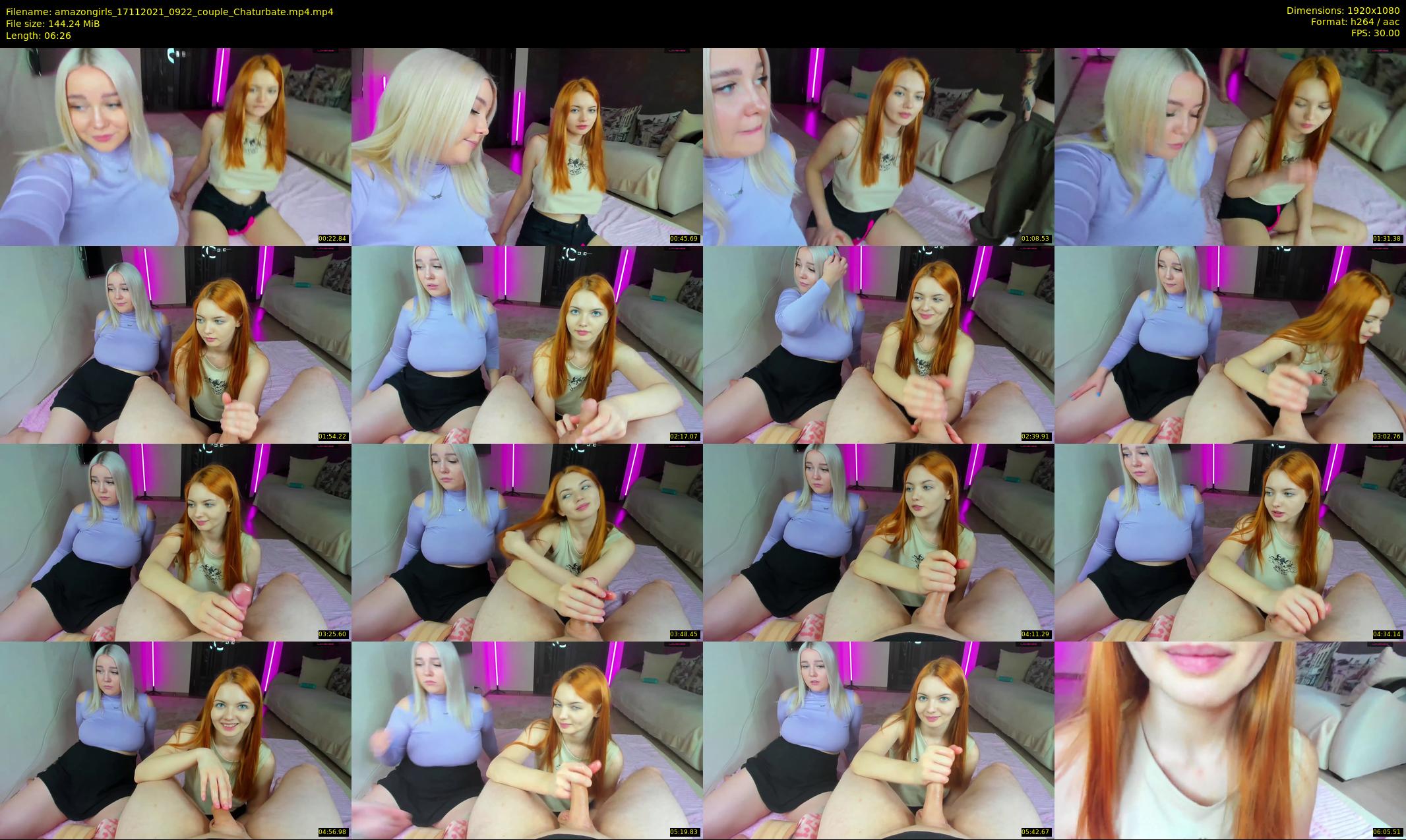 amazongirls — 7 minute Chaturbate couple cam show recording, 1080p, Nov 17, 2021
