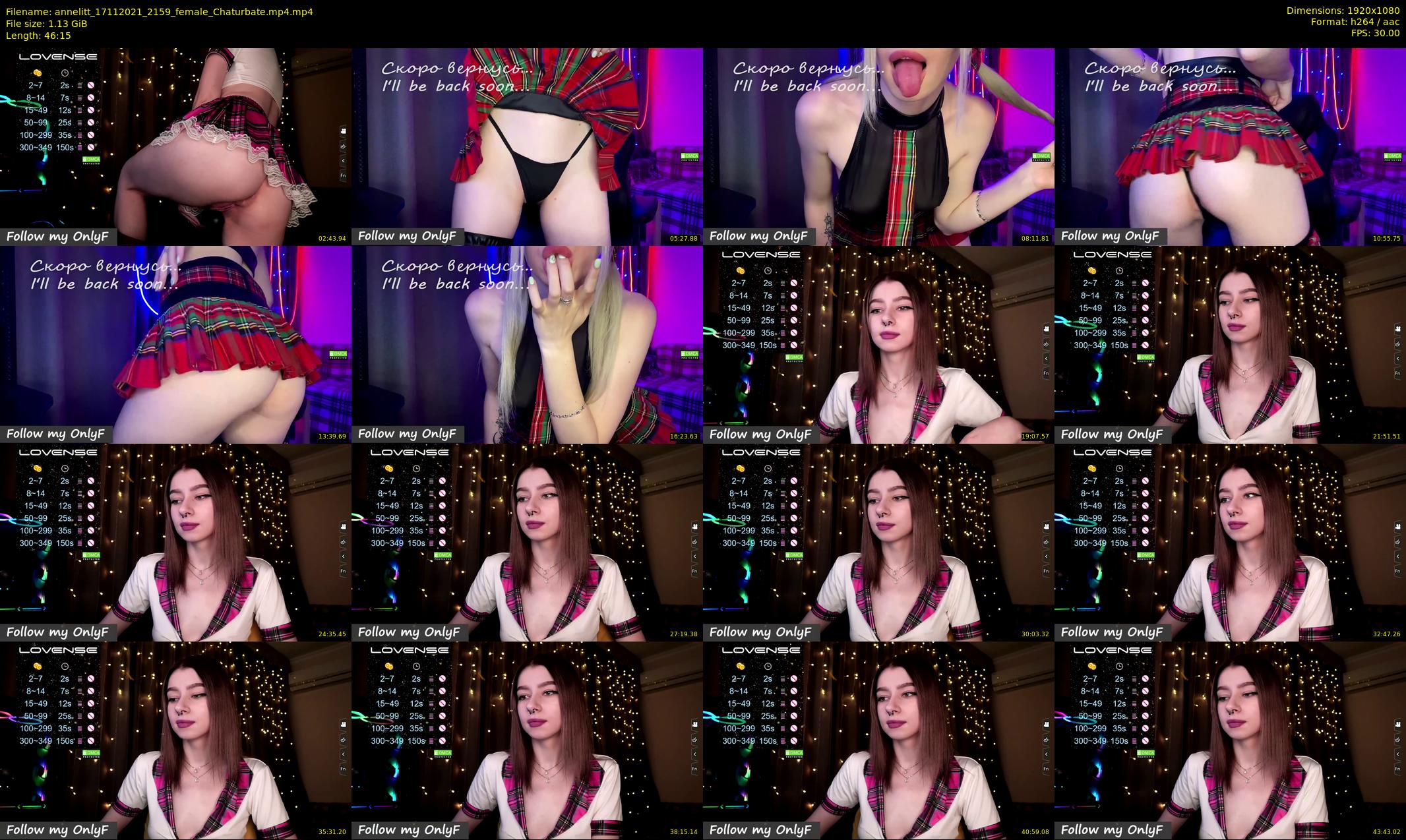 annelitt — 47 minute Chaturbate female cam show recording, 1080p, Nov 17, 2021