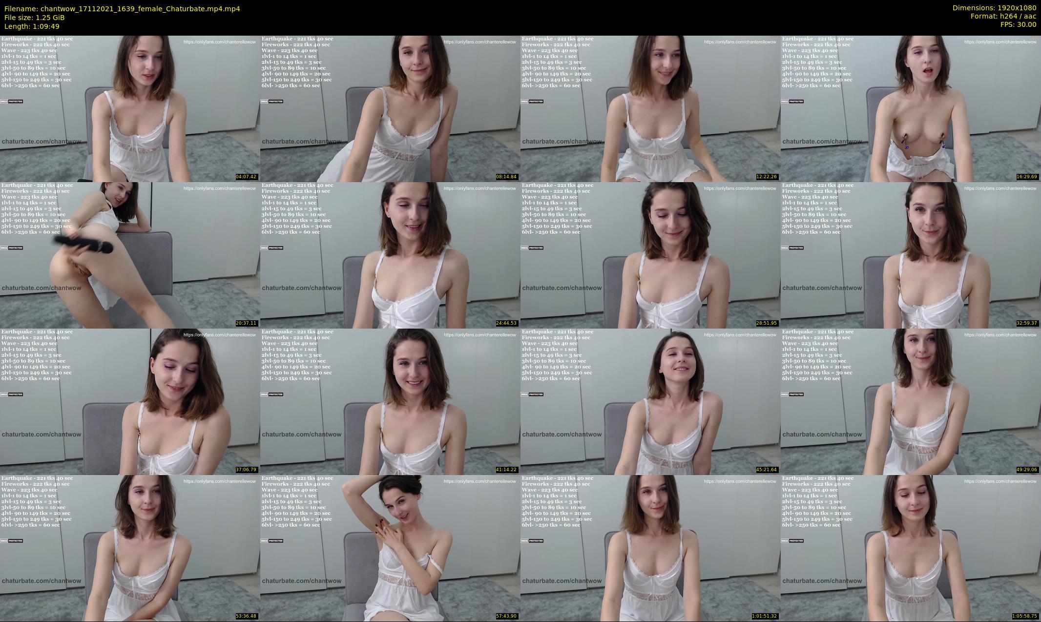 chantwow — 70 minute Chaturbate female cam show recording, 1080p, Nov 17, 2021