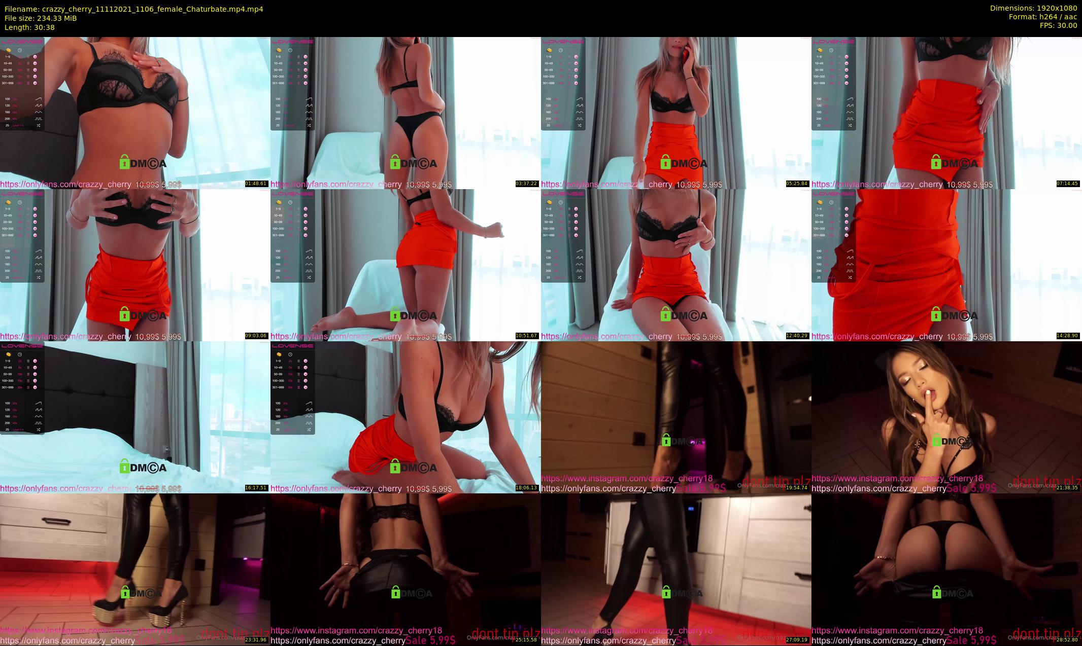 crazzy_cherry — 31 minute Chaturbate female cam show recording, 1080p, Nov 11, 2021