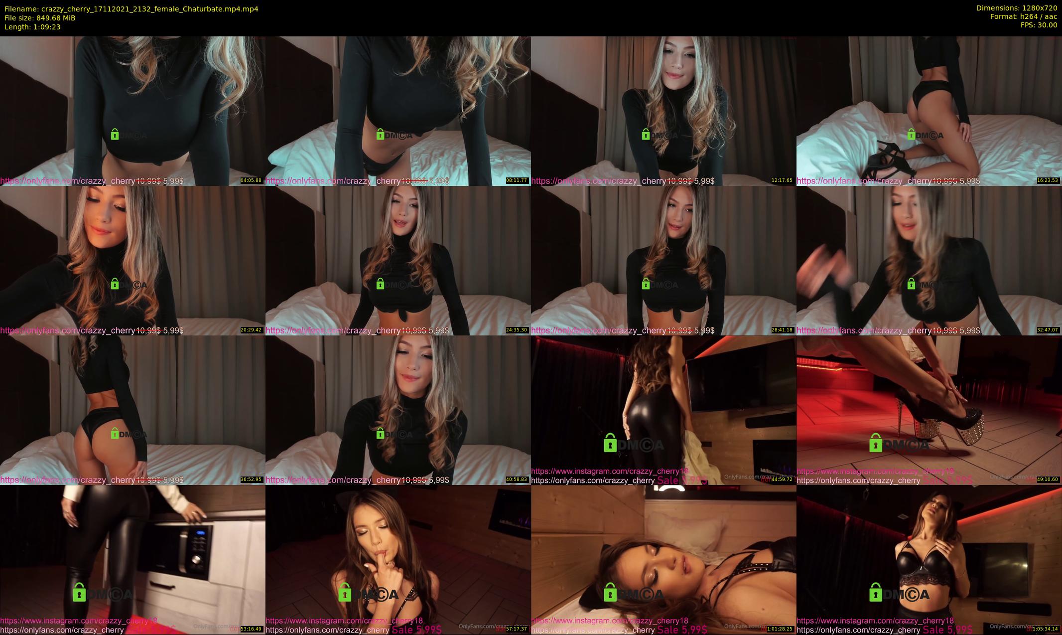 crazzy_cherry — 70 minute Chaturbate female cam show recording, 720p, Nov 17, 2021