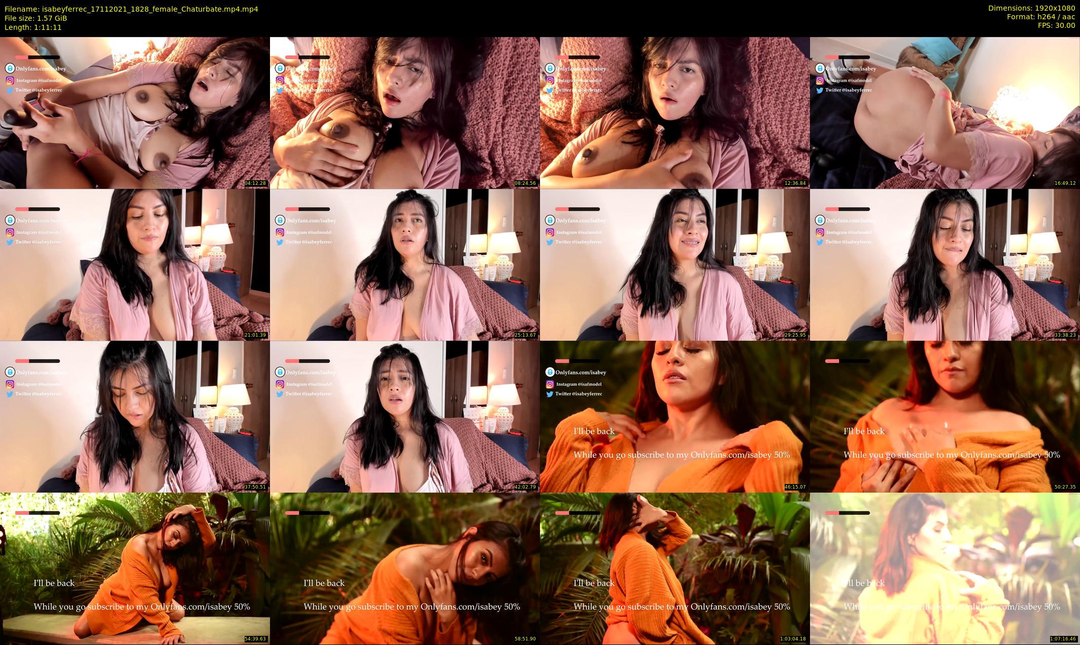 isabeyferrec — 72 minute Chaturbate female cam show recording, 1080p, Nov 17, 2021