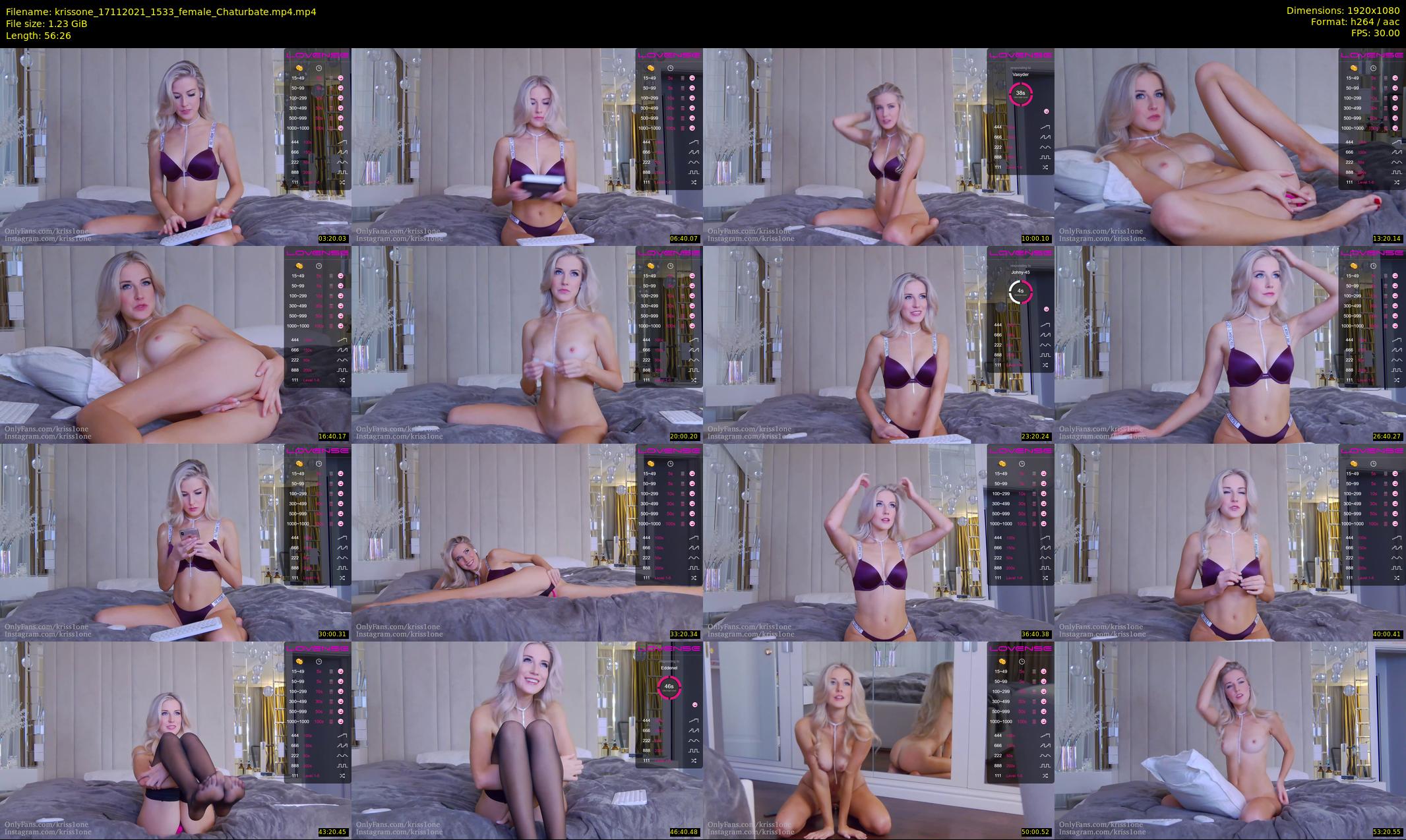 krissone — 57 minute Chaturbate female cam show recording, 1080p, Nov 17, 2021