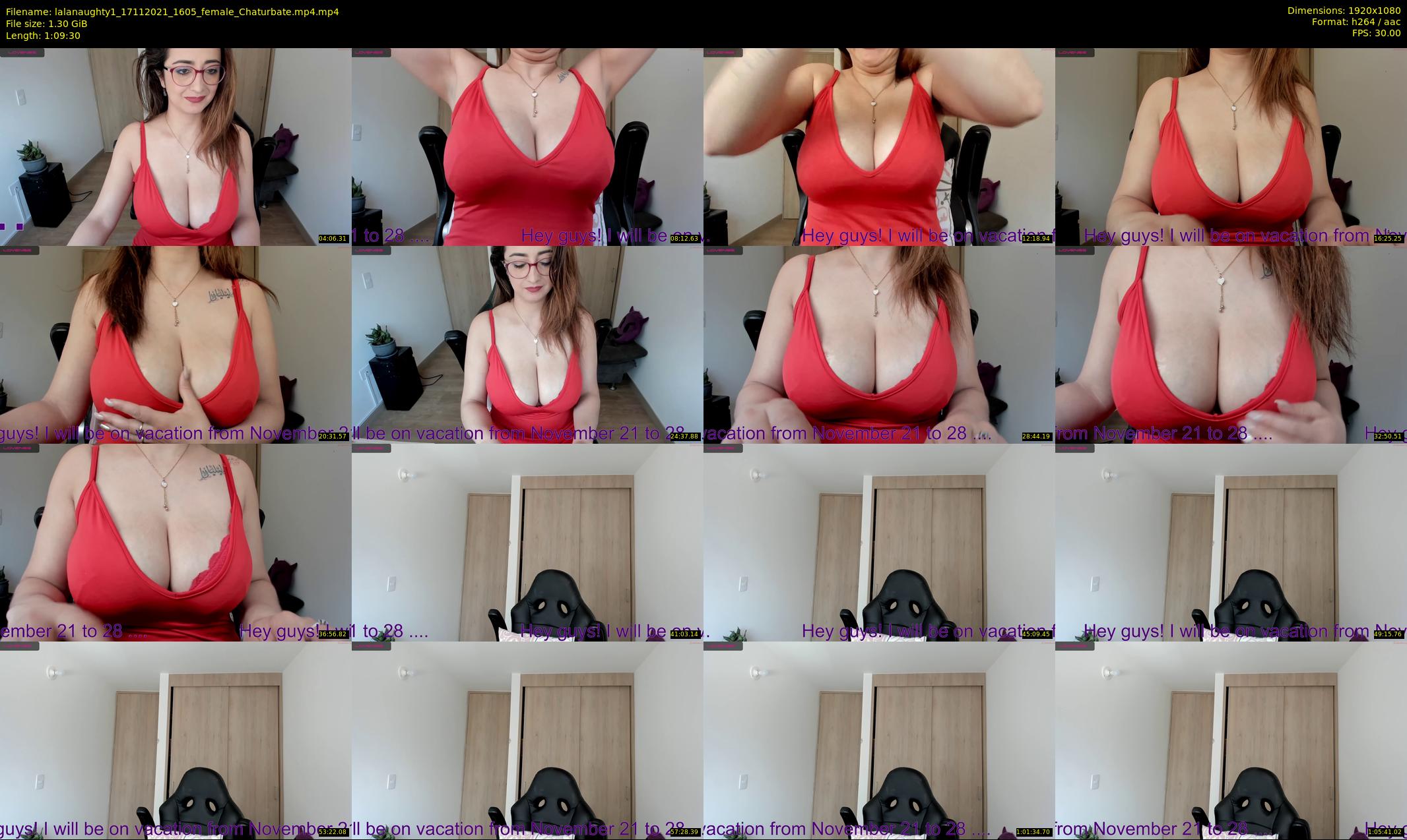 lalanaughty1 — 70 minute Chaturbate female cam show recording, 1080p, Nov 17, 2021