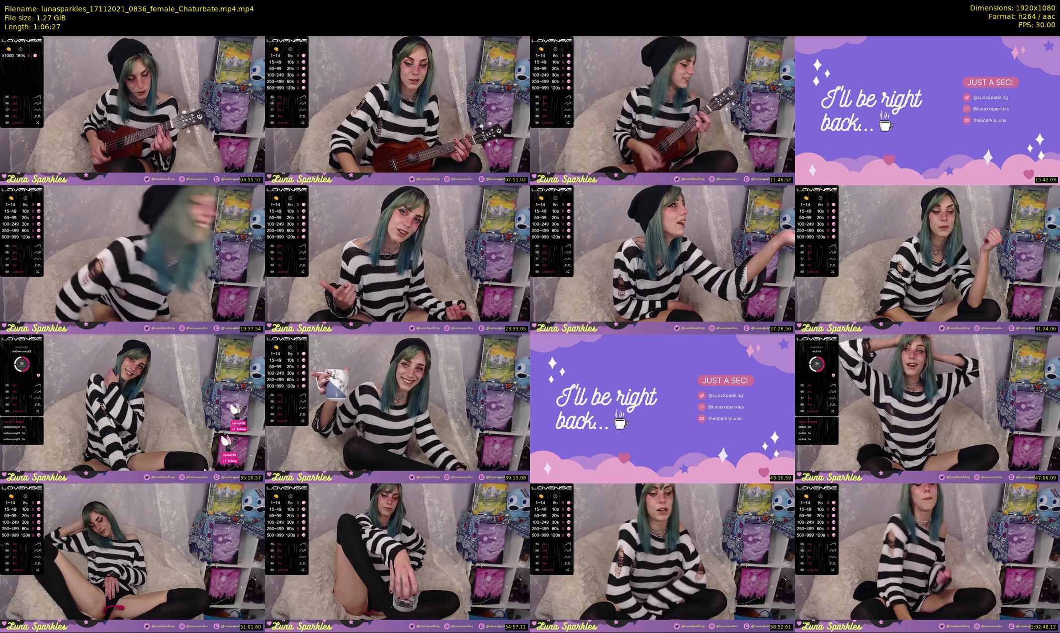 lunasparkles — 67 minute Chaturbate female cam show recording, 1080p, Nov 17, 2021