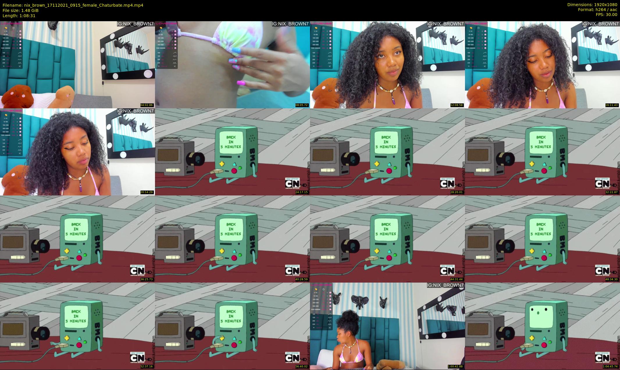 nix_brown — 69 minute Chaturbate female cam show recording, 1080p, Nov 17, 2021