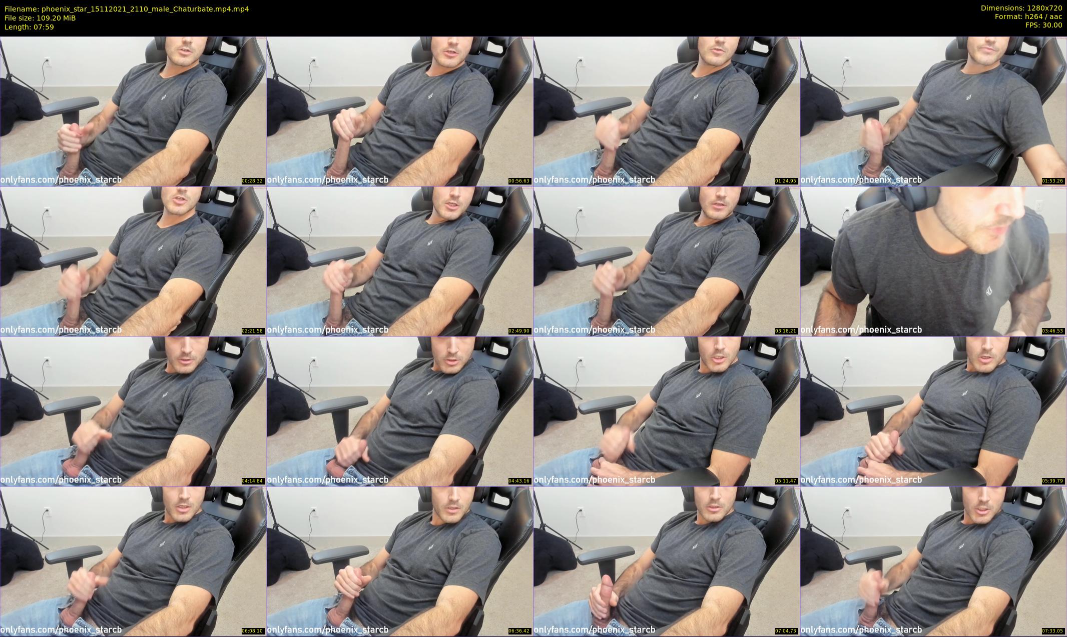 phoenix_star — 8 minute Chaturbate male cam show recording, 720p, Nov 15, 2021