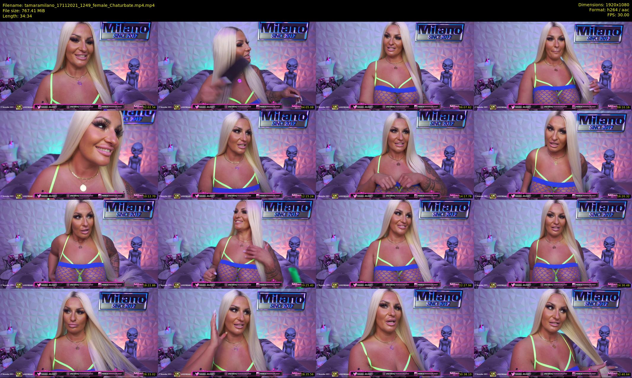 tamaramilano — 35 minute Chaturbate female cam show recording, 1080p, Nov 17, 2021