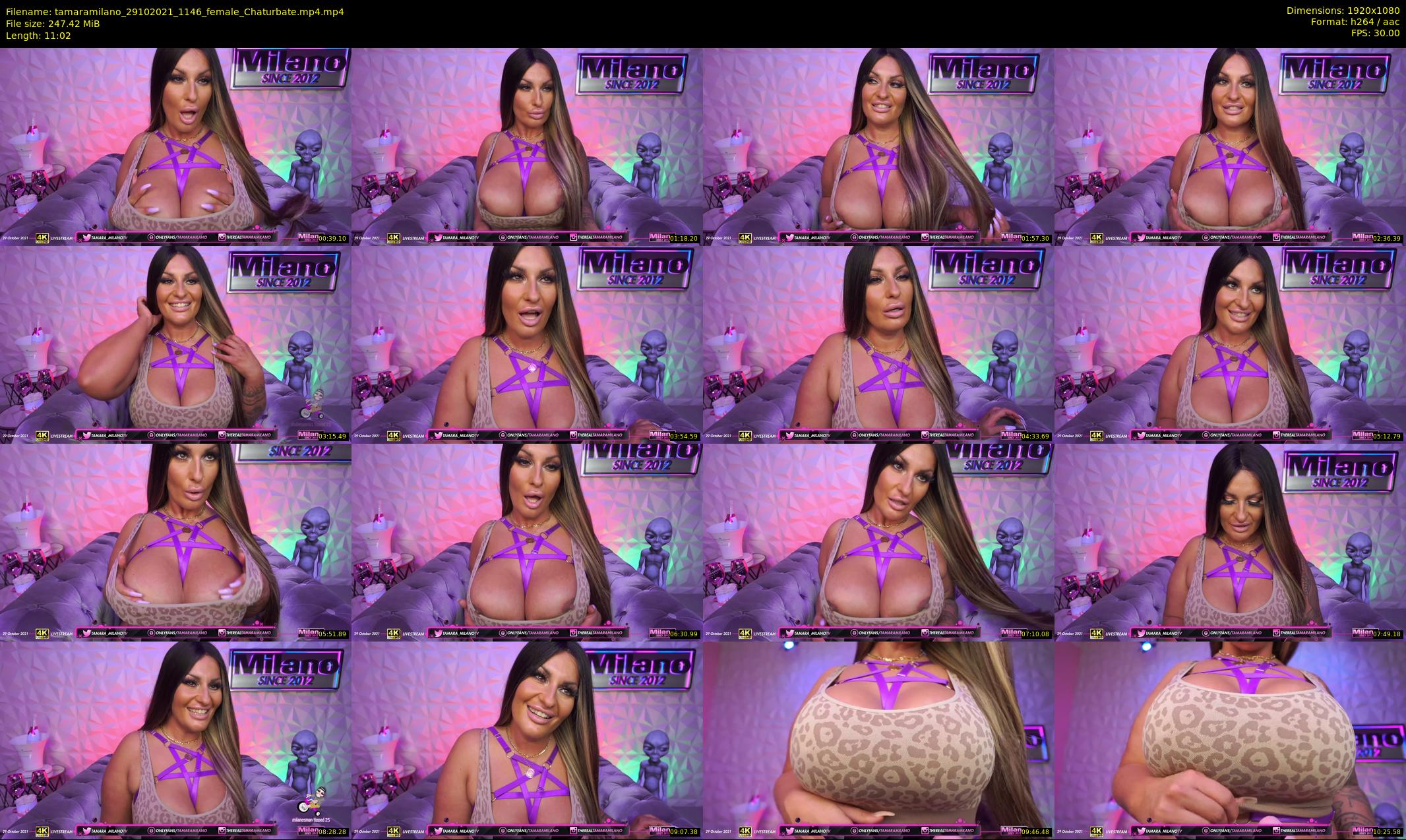 tamaramilano — 12 minute Chaturbate female cam show recording, 1080p, Oct 29, 2021
