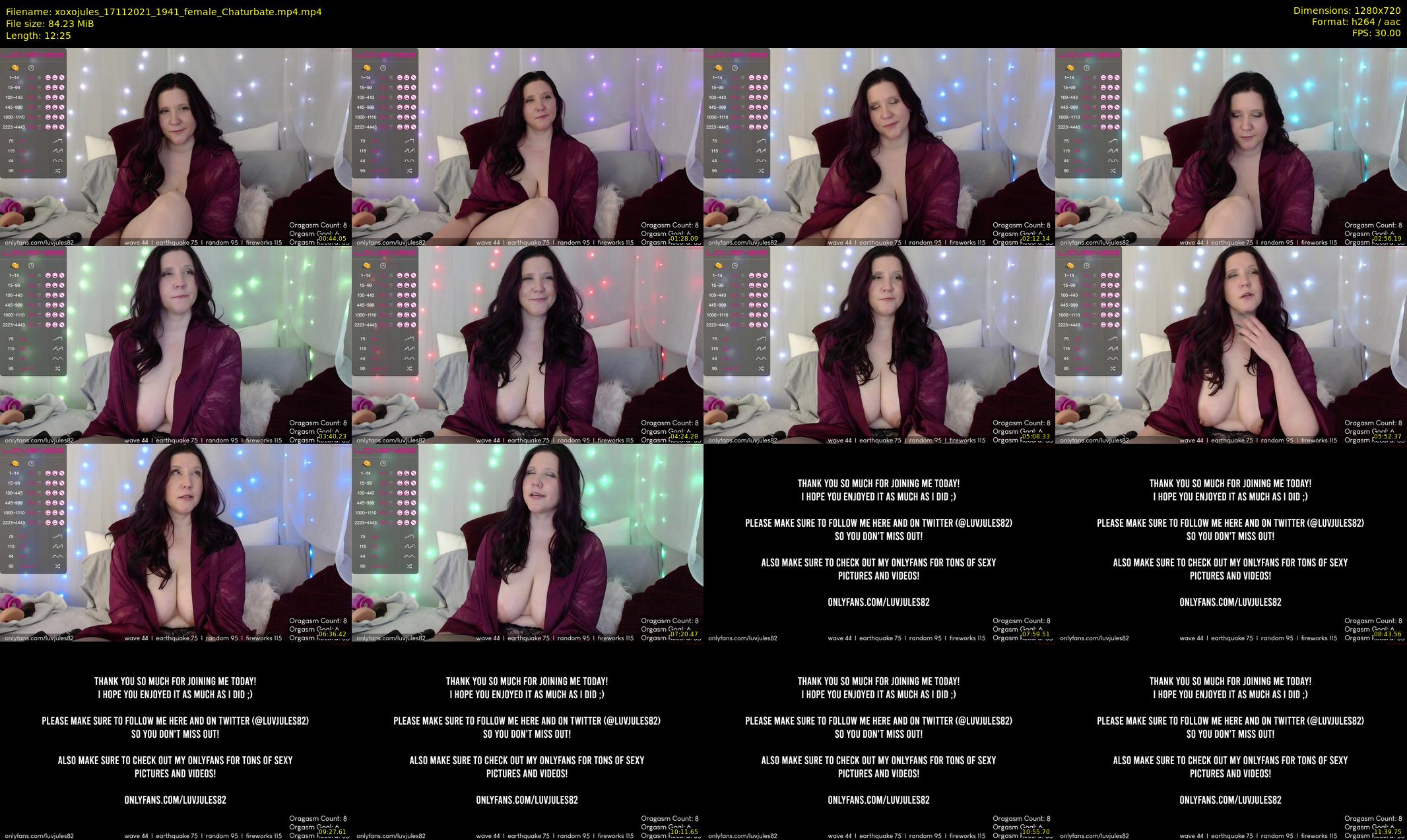 xoxojules — 13 minute Chaturbate female cam show recording, 720p, Nov 17, 2021