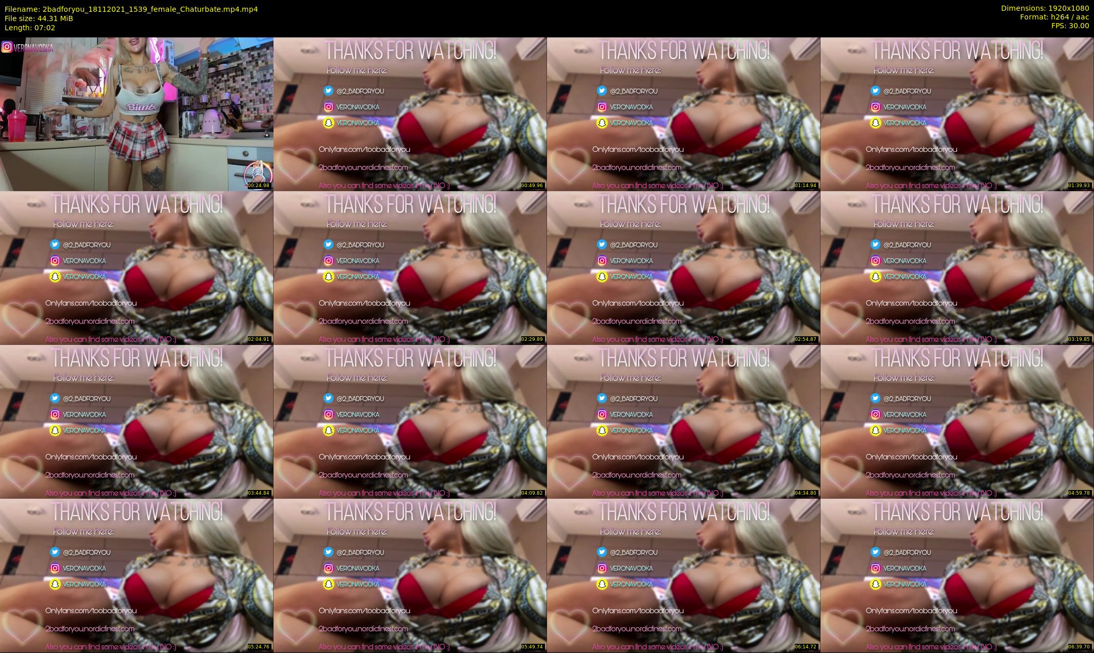 2badforyou — 8 minute Chaturbate couple cam show recording, 1080p, Nov 18, 2021