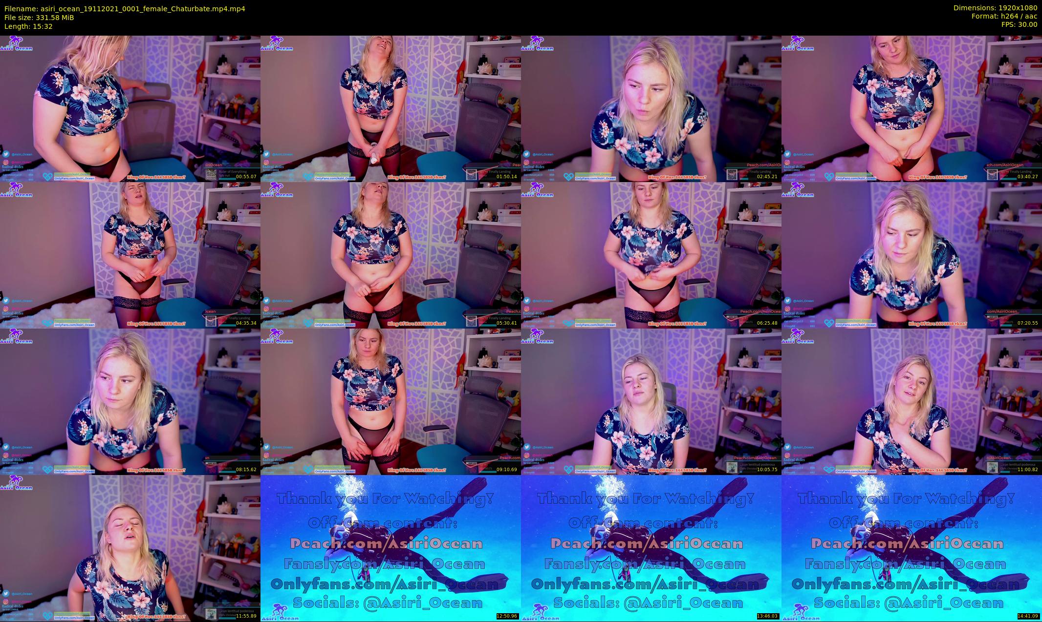 asiri_ocean — 16 minute Chaturbate female cam show recording, 1080p, Nov 19, 2021